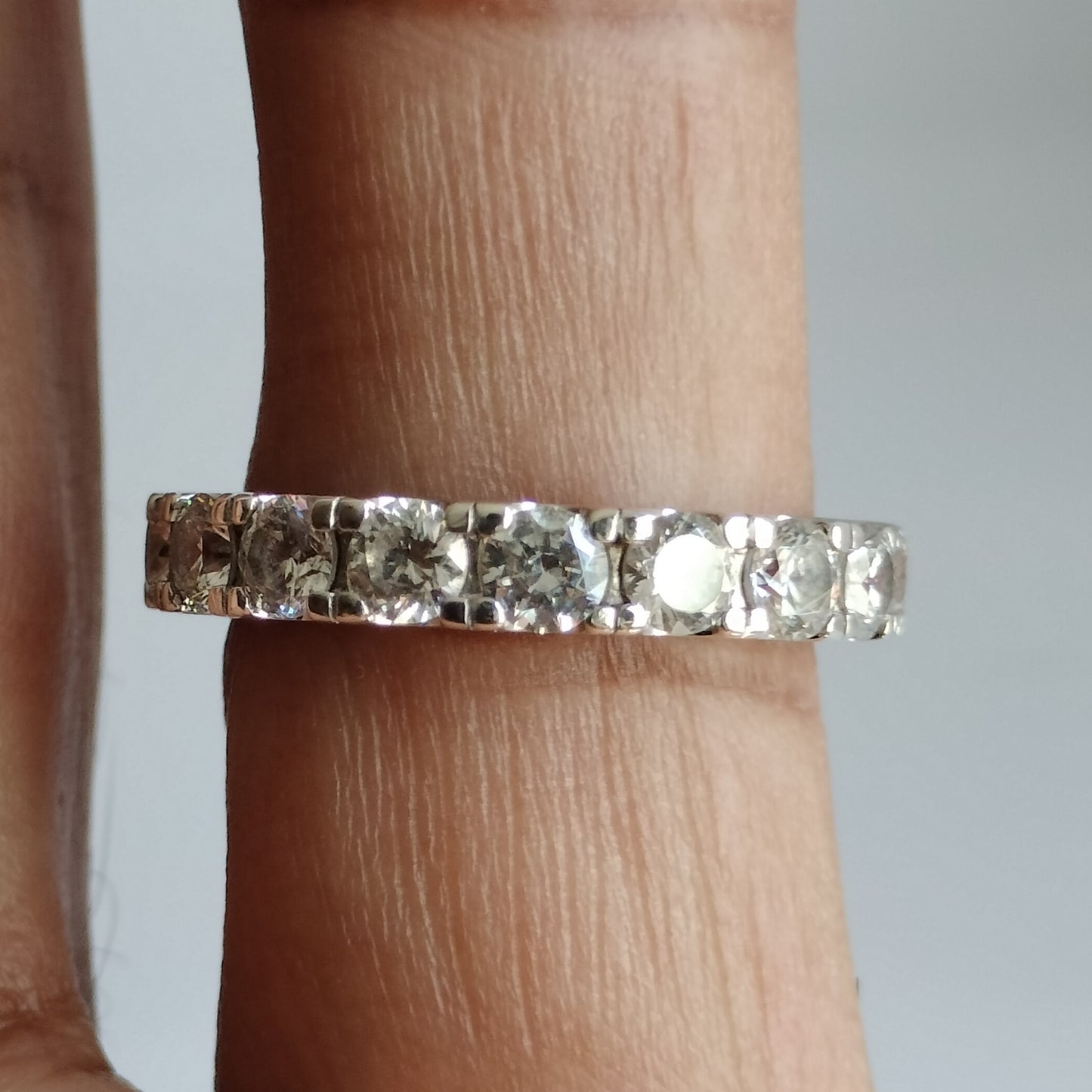 Sterling Silver Cubic Zirconia Eternity Band