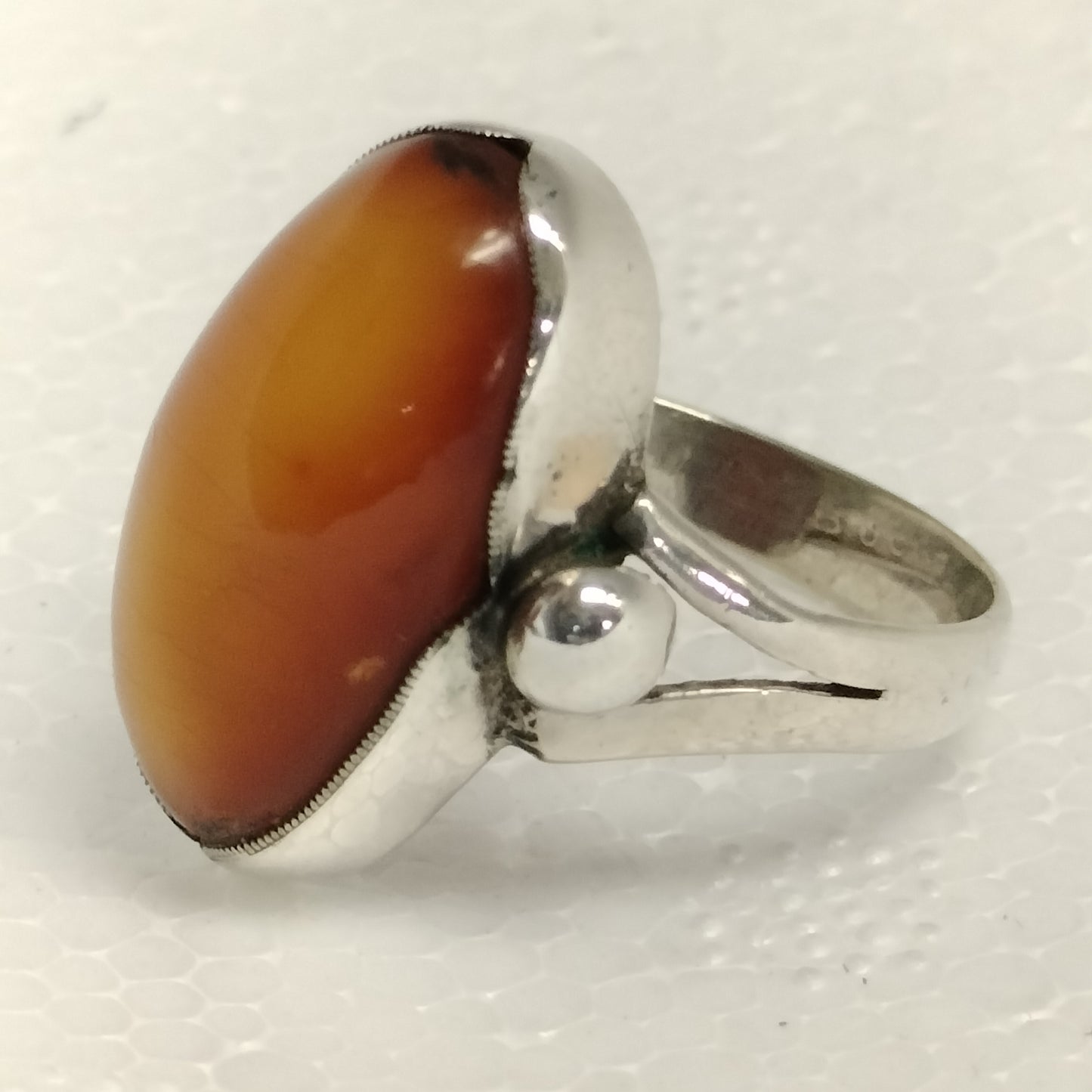 Sterling Silver Amber Ring