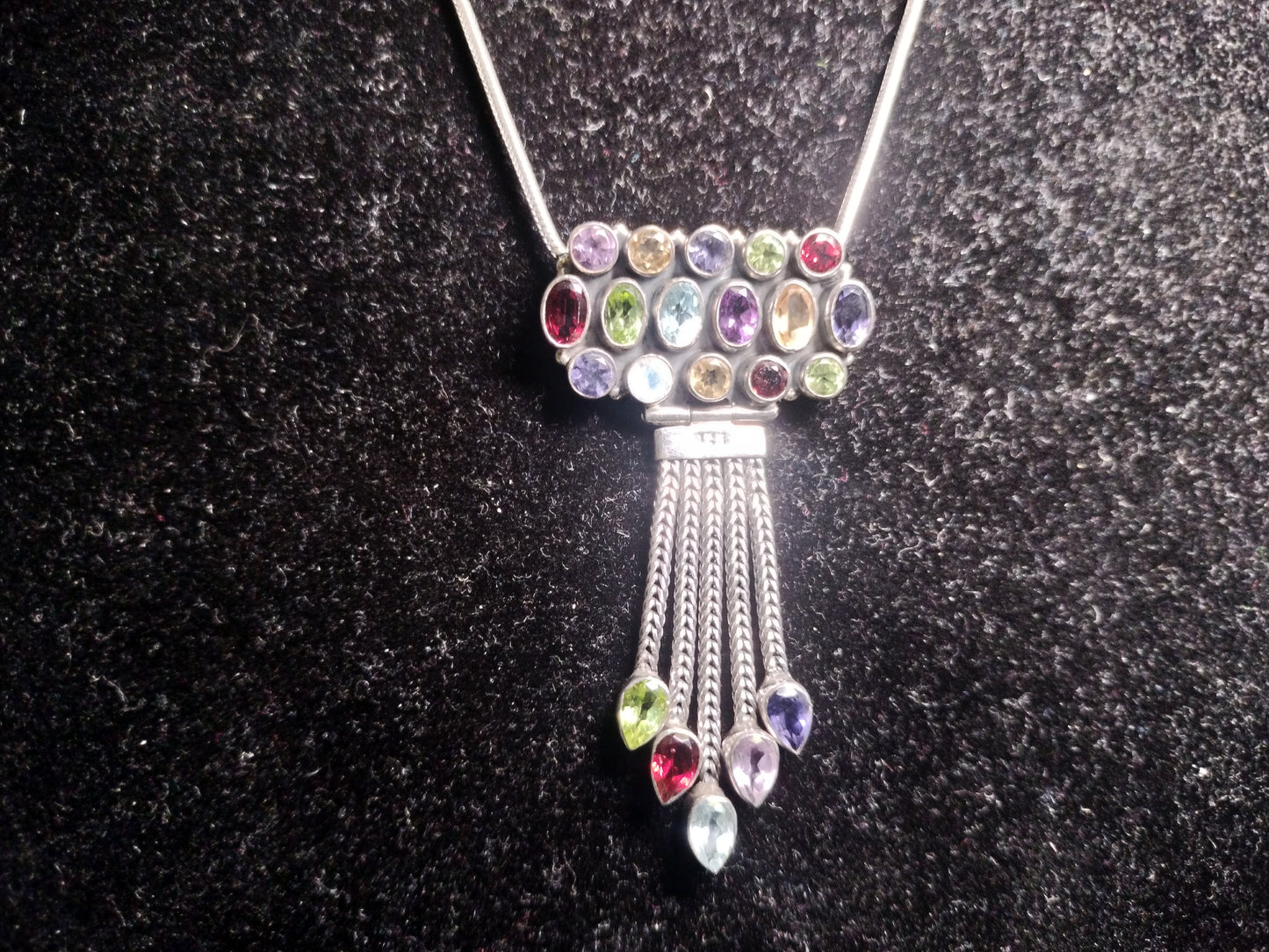 Sterling Silver Gemstone Necklace