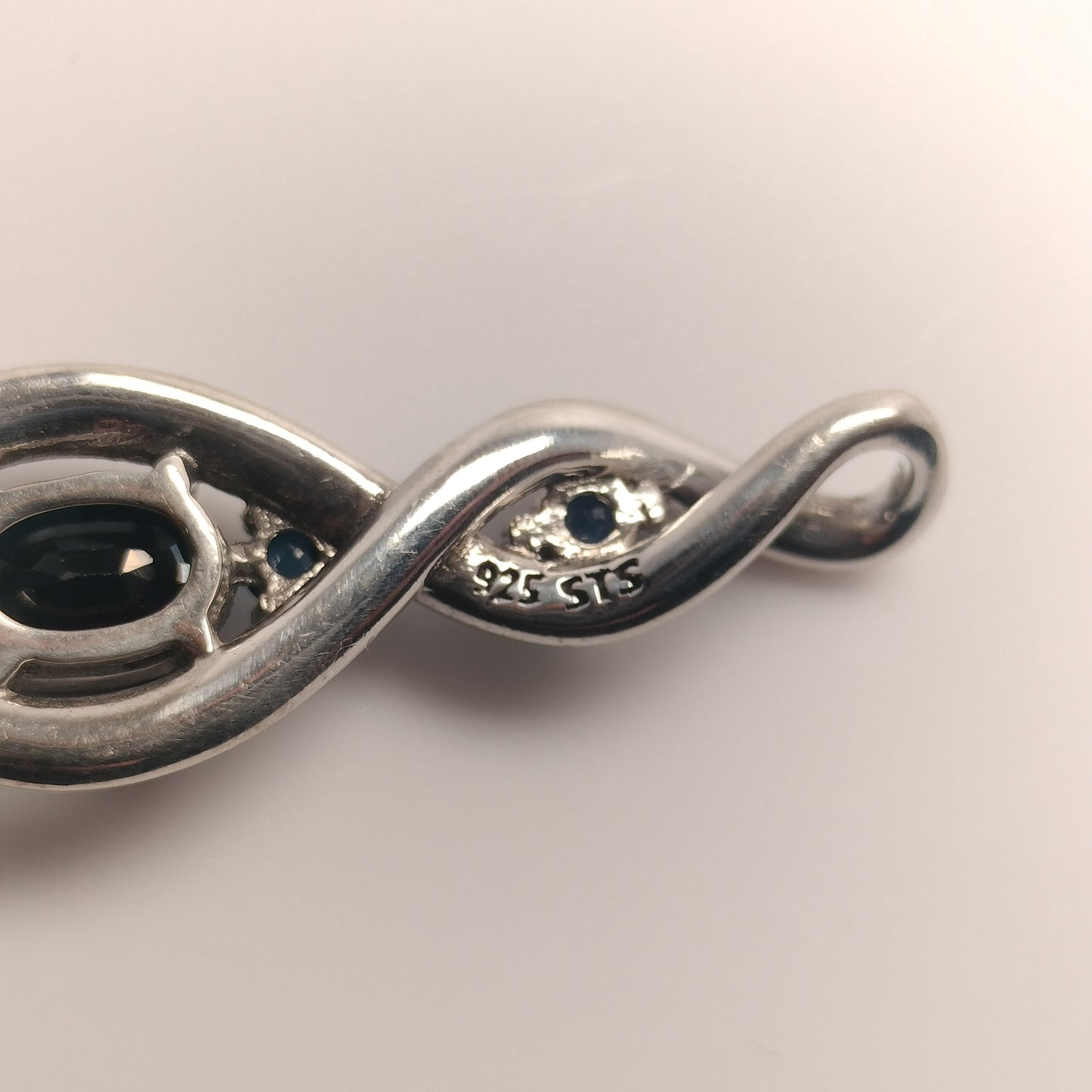 Sterling Silver Blue Sapphire Pendant
