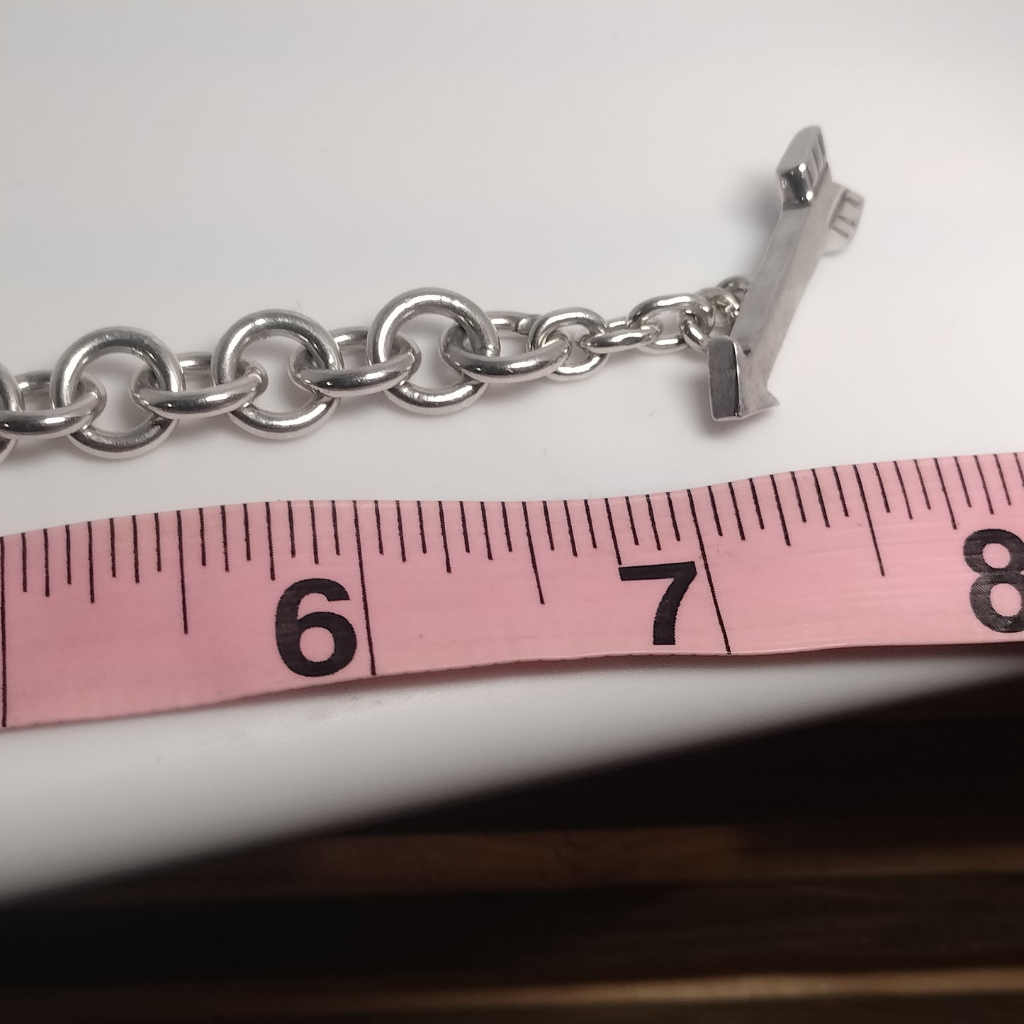 Sterling Silver Hearts and Arrow Toggle Bracelet