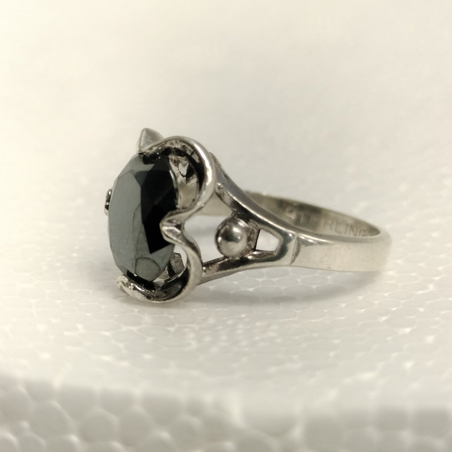 Sterling Silver Hematite Ring