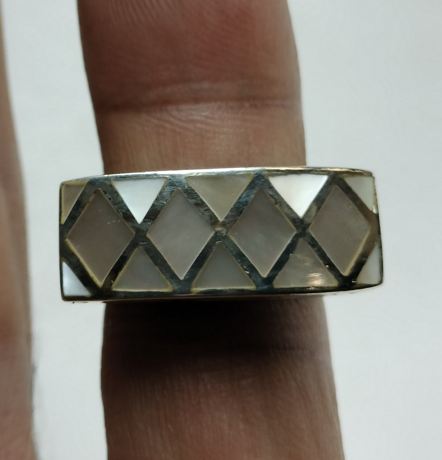 Sterling Silver Mother Of Pearl Ring