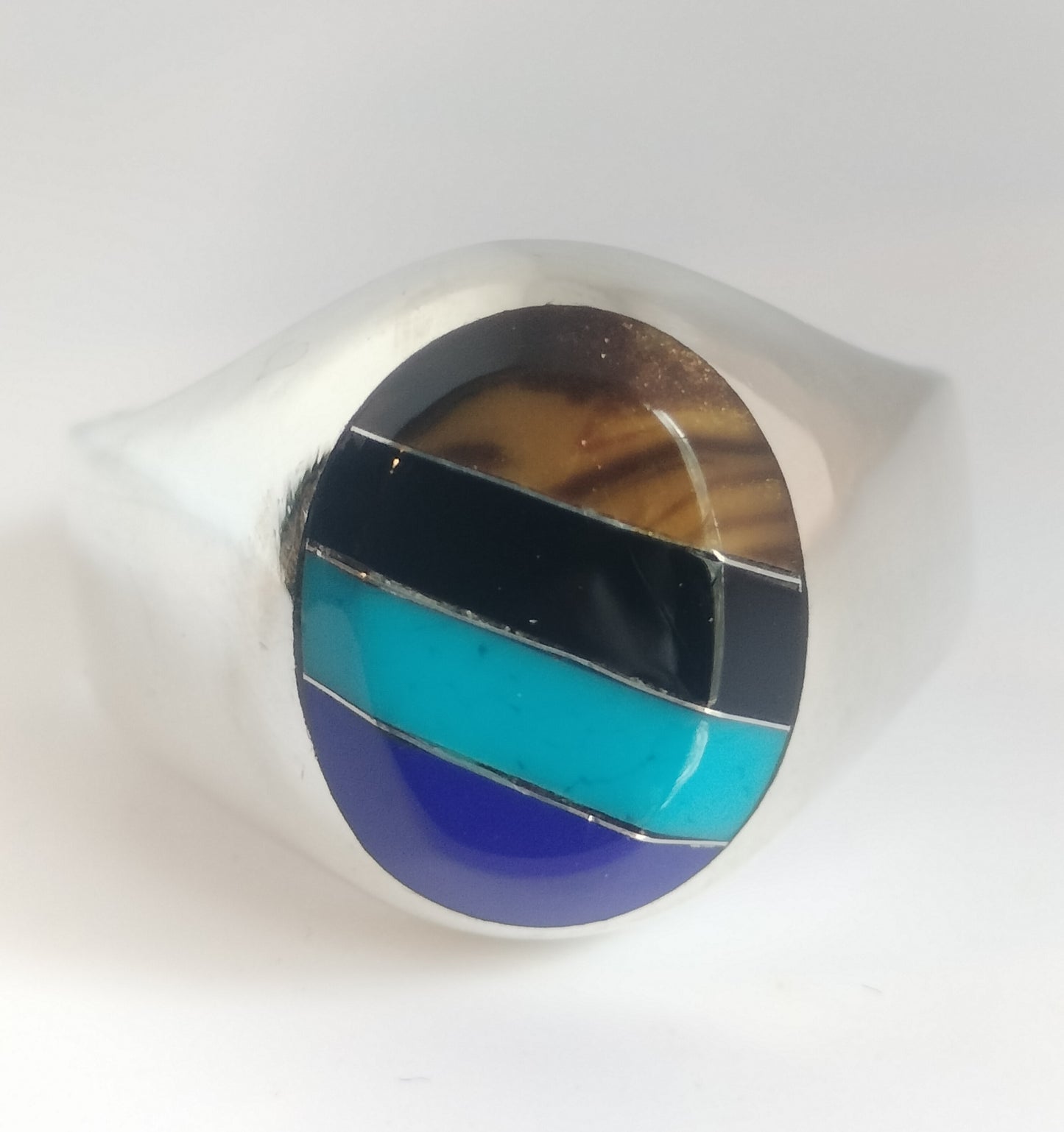 Sterling Silver Assorted Gemstone Ring