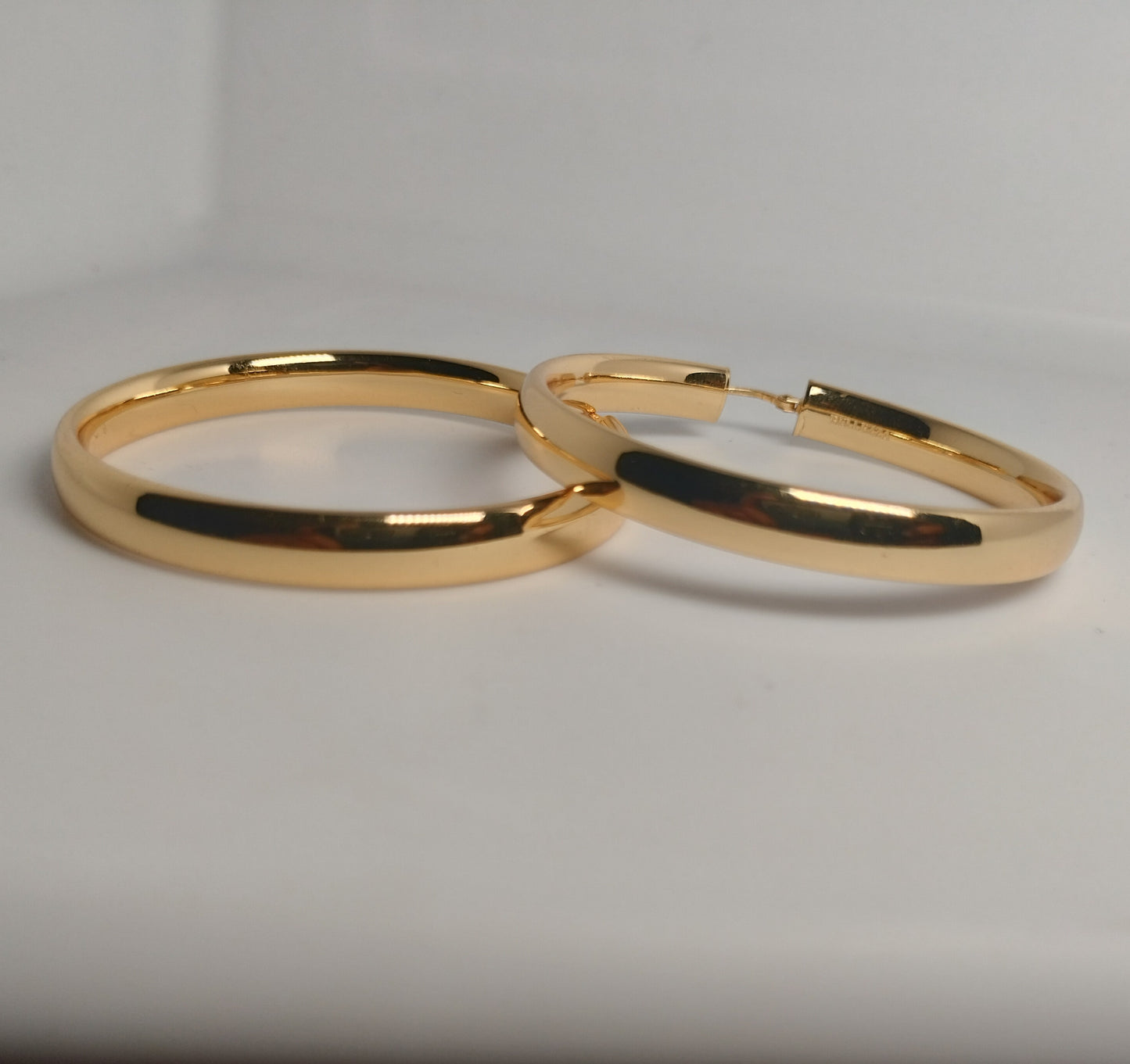 Sterling Silver Gold plated Hoop Earrings