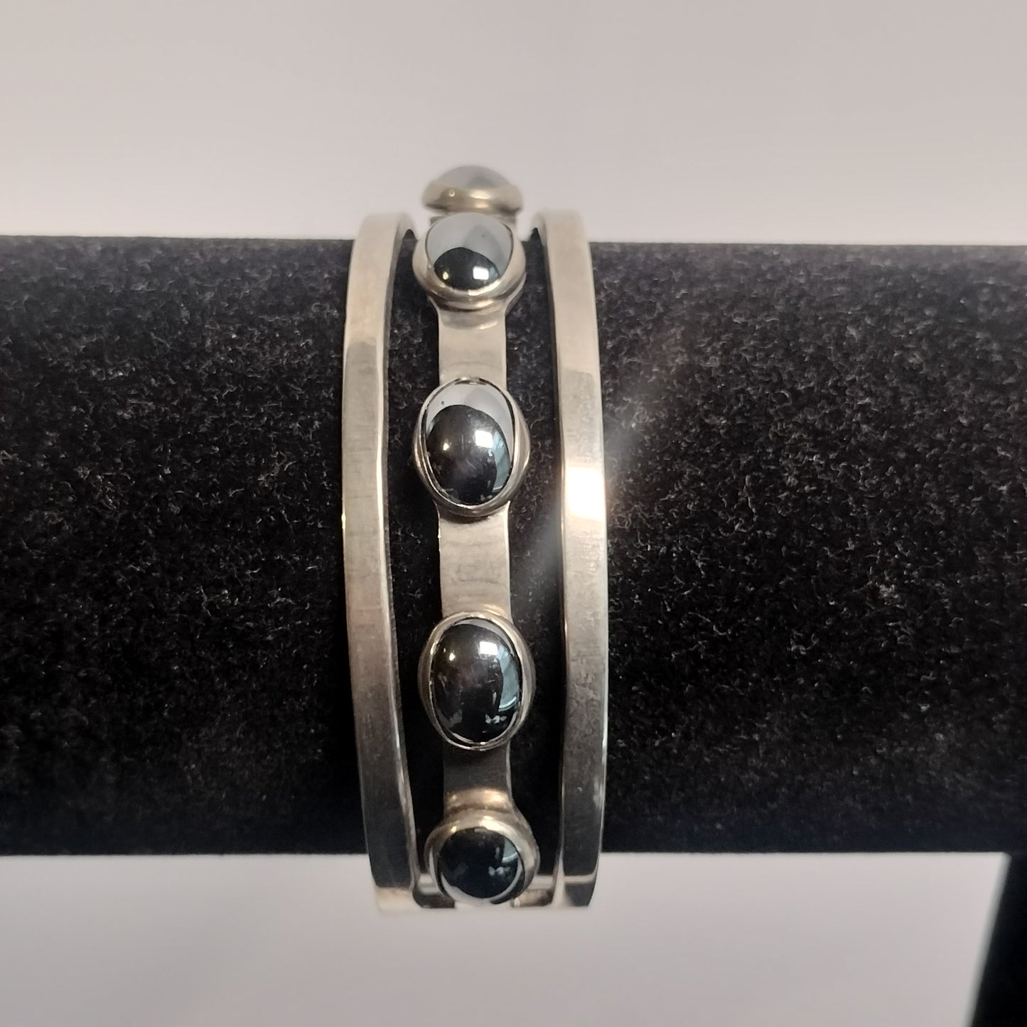 Sterling Silver Hematite Cuff Bracelet