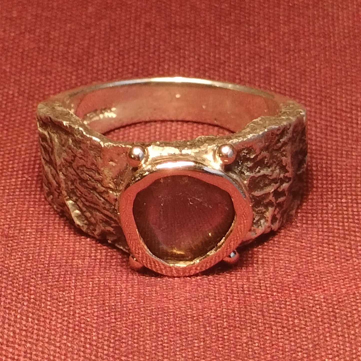 Sterling Silver and 18k Gold Watermelon Tourmaline Ring