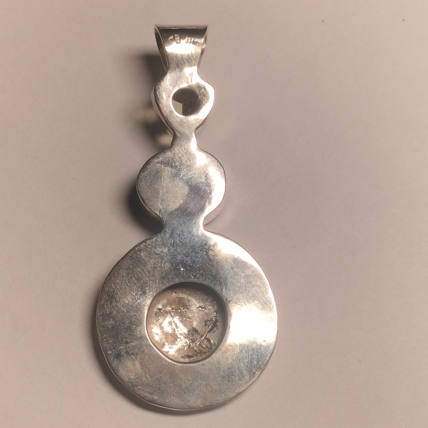 Sterling Silver Opal and Lemon Quartz Pendant
