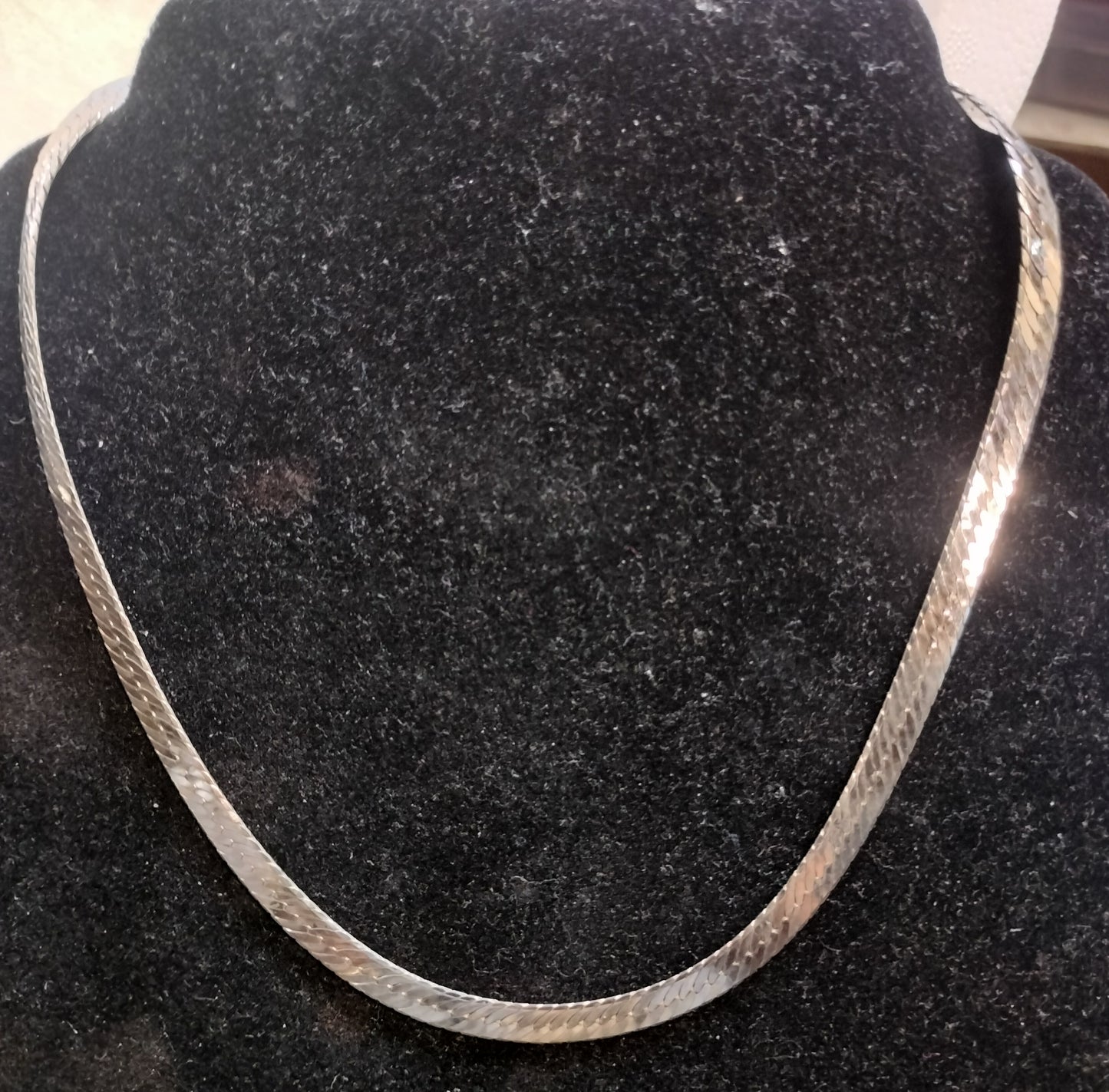 Sterling Silver Herringbone Necklace