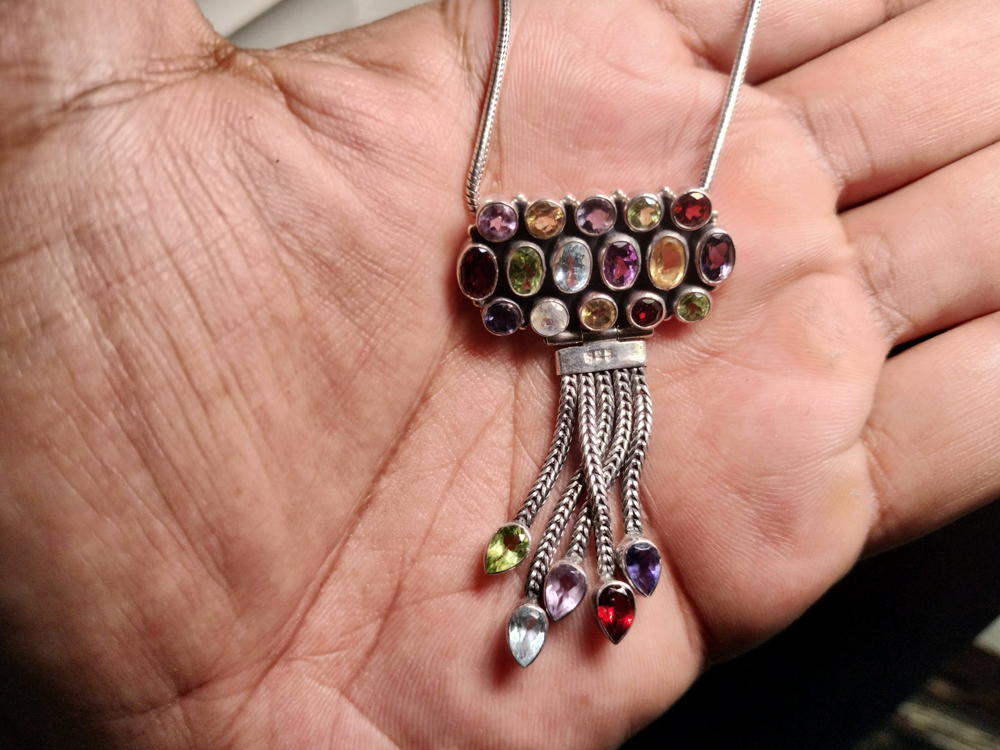 Sterling Silver Gemstone Necklace