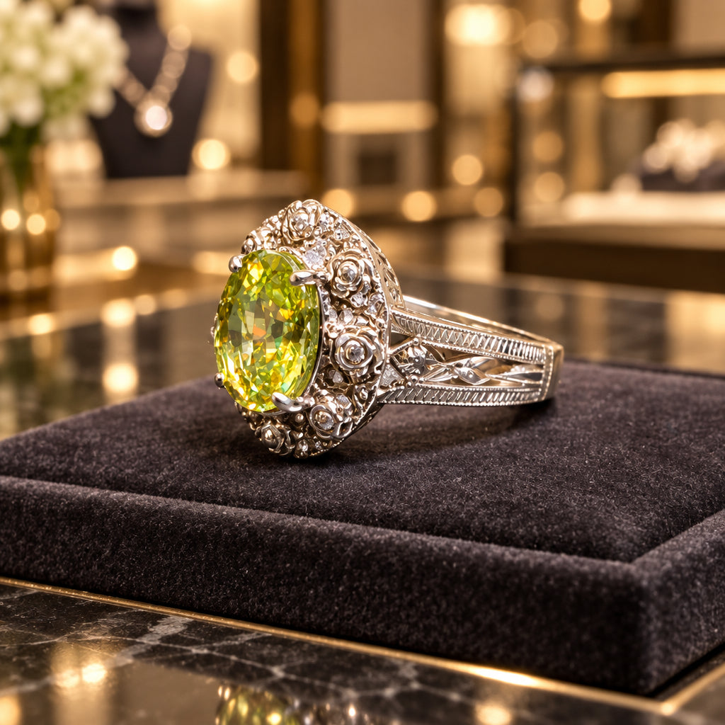 Sterling Silver Sphene Ring