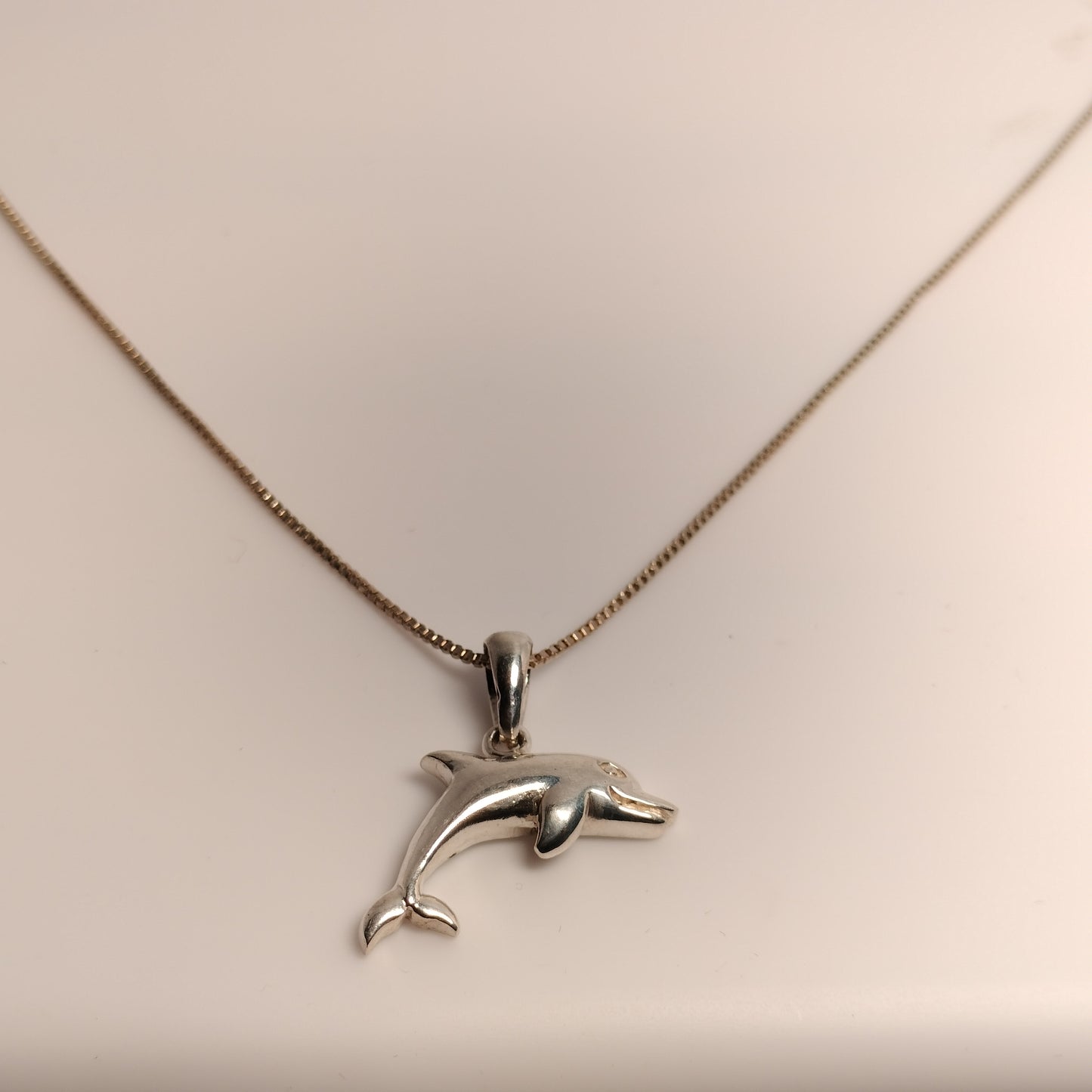 Sterling Silver Dolphin Pendant and Chain