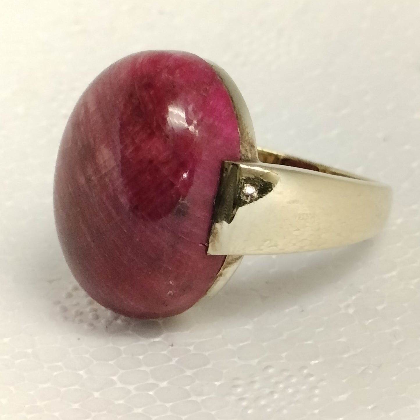 Sterling Silver Gold Plated Ruby Ring