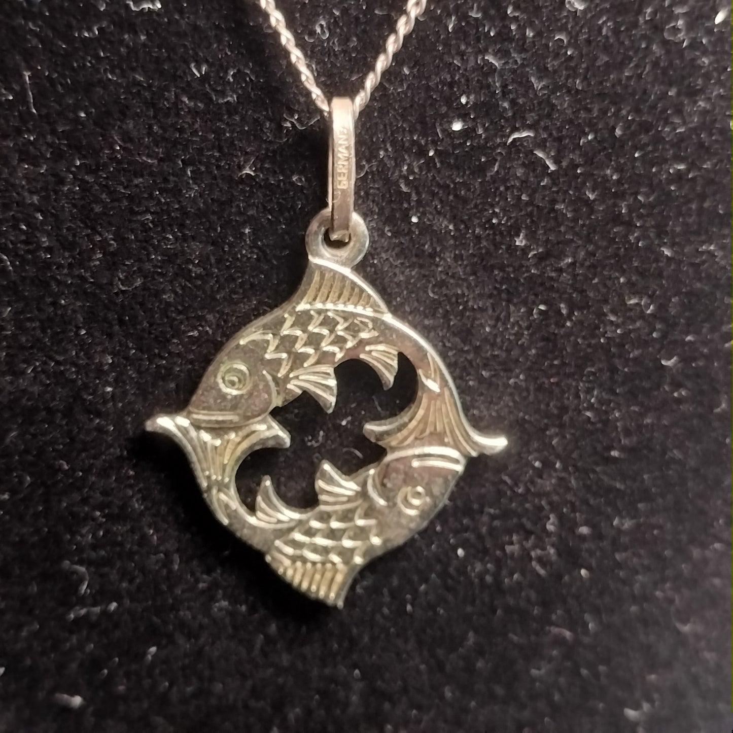 Sterling Silver Fish Pendant and Chain
