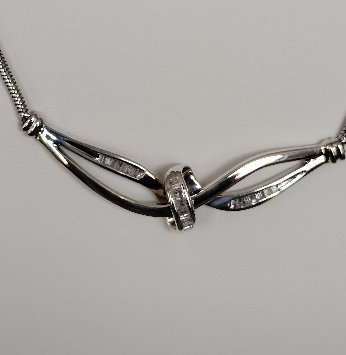 Sterling Silver Diamond Necklace