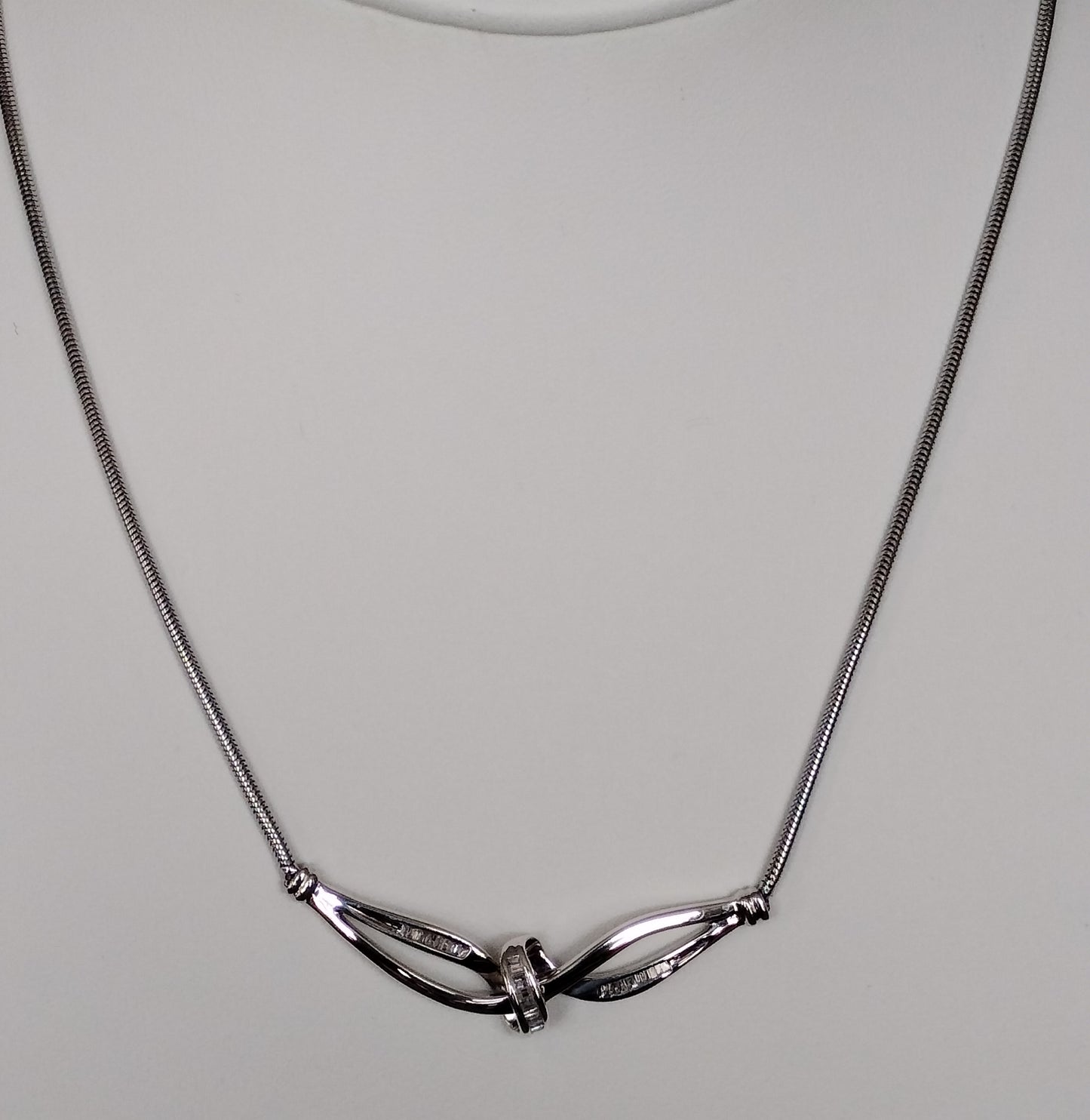 Sterling Silver Diamond Necklace