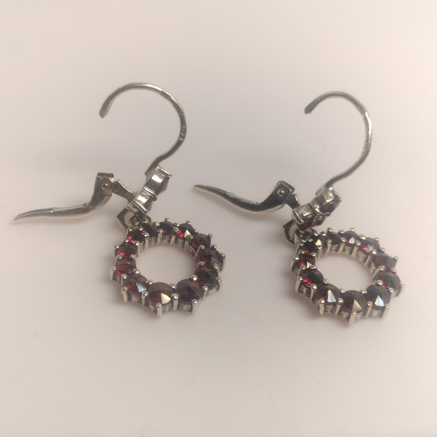 Sterling Silver Garnet Earrings