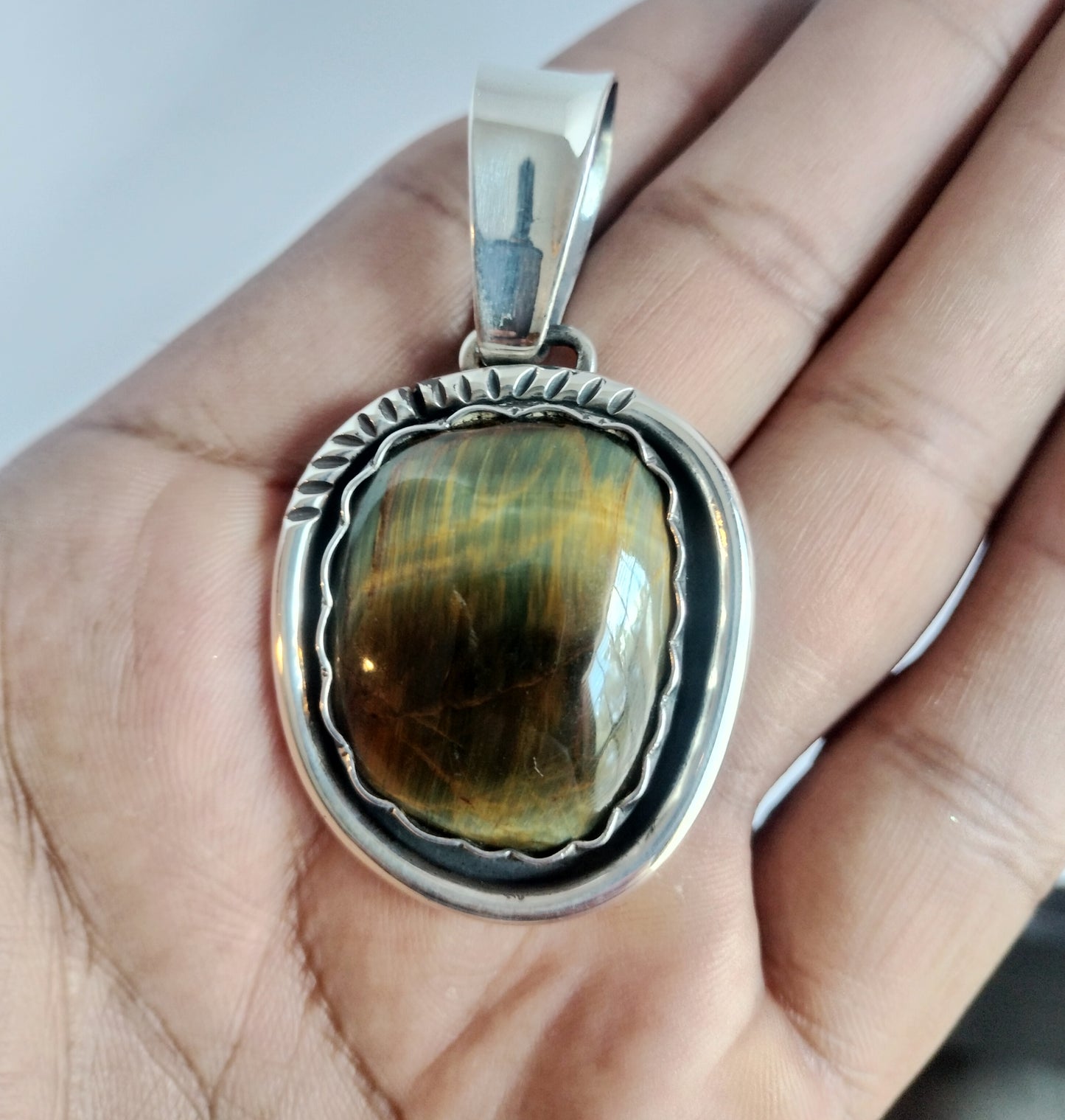 Sterling Silver Tigereye Pendant