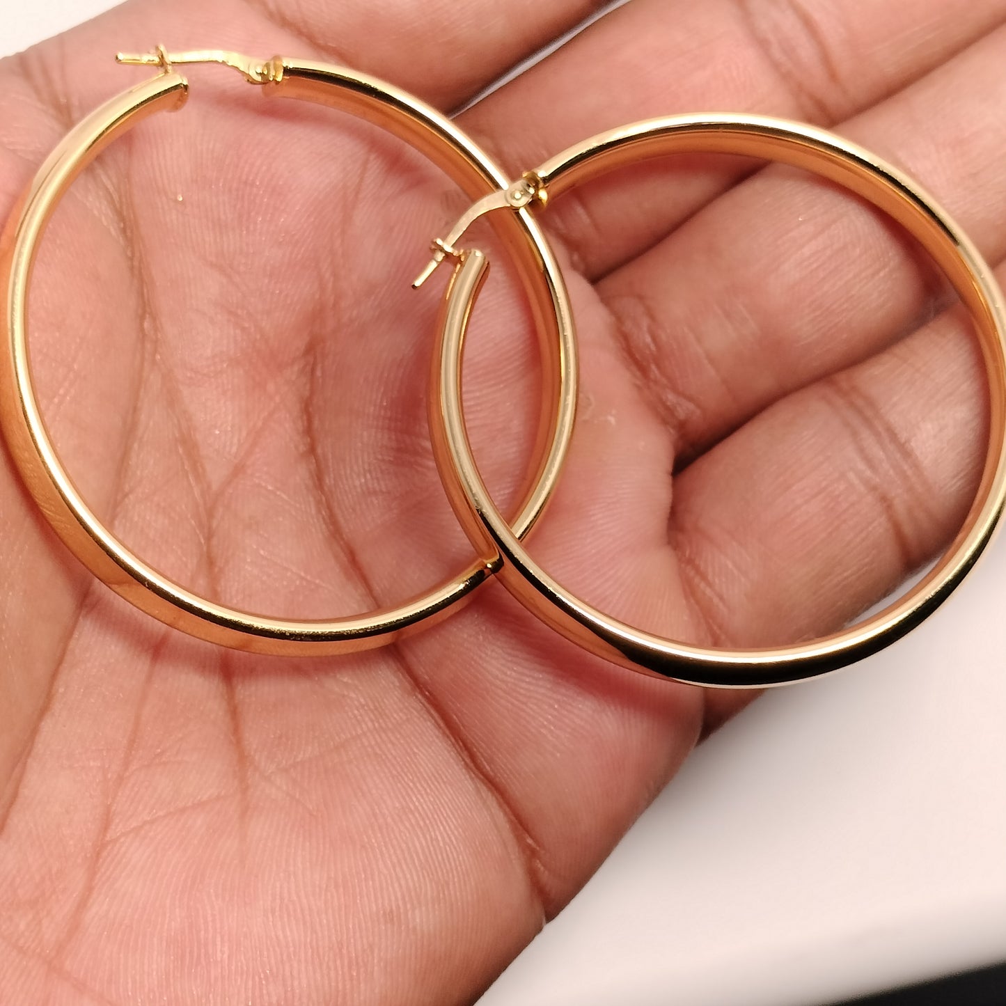 Sterling Silver Gold plated Hoop Earrings