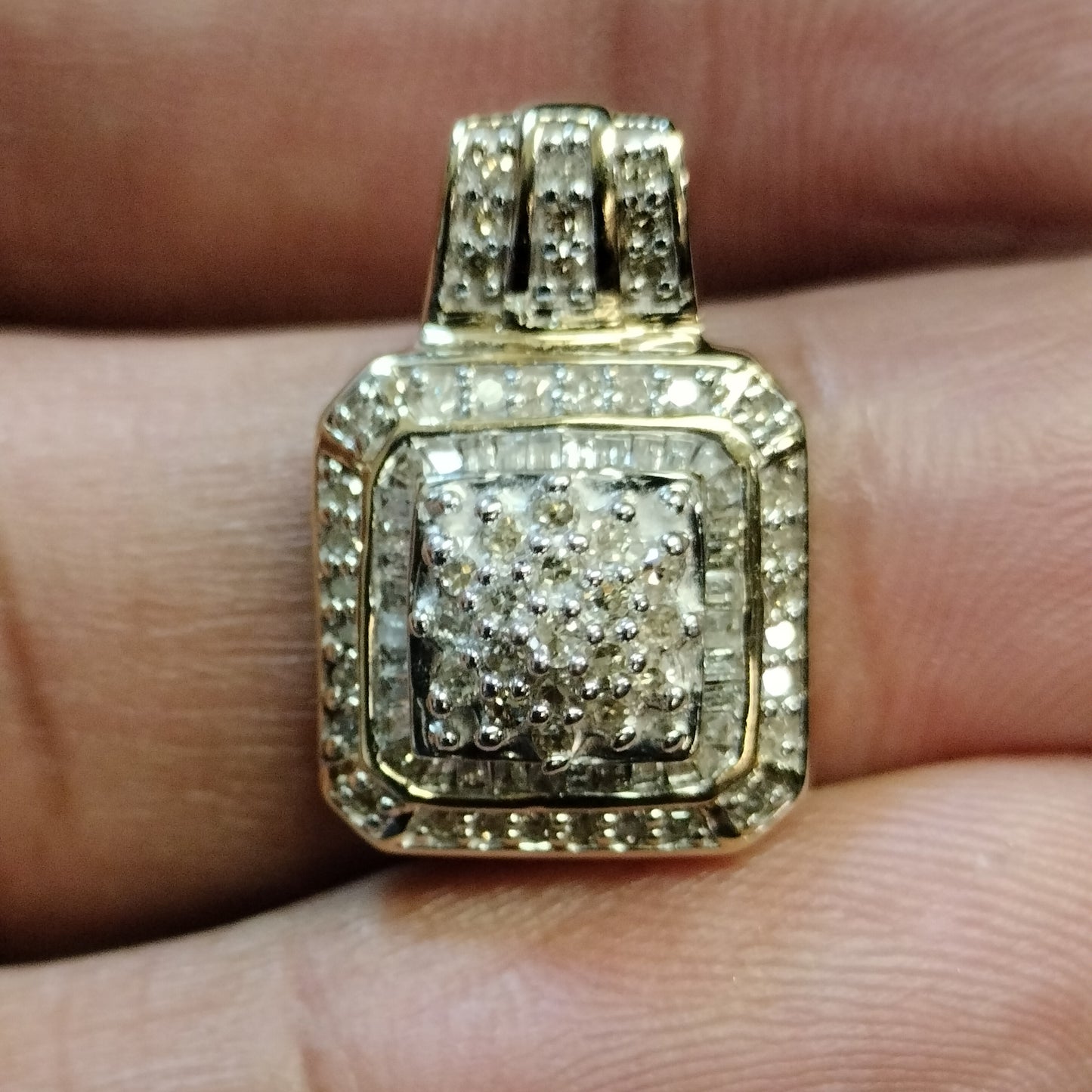 10k Gold Diamond Slide Pendant