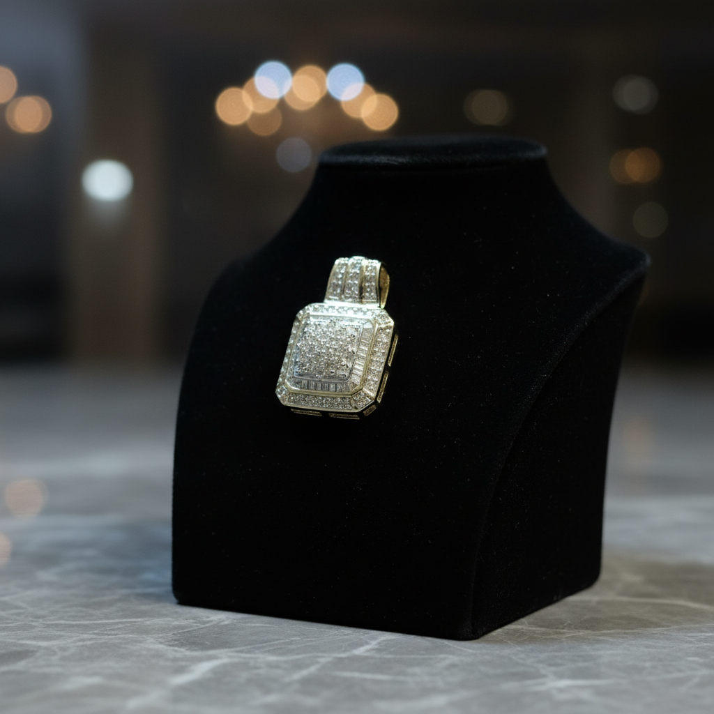 10k Gold Diamond Slide Pendant