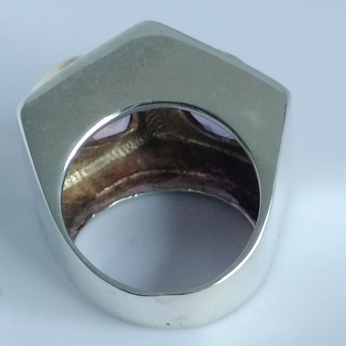 Sterling Silver and 10k Gold Sapphire Ring