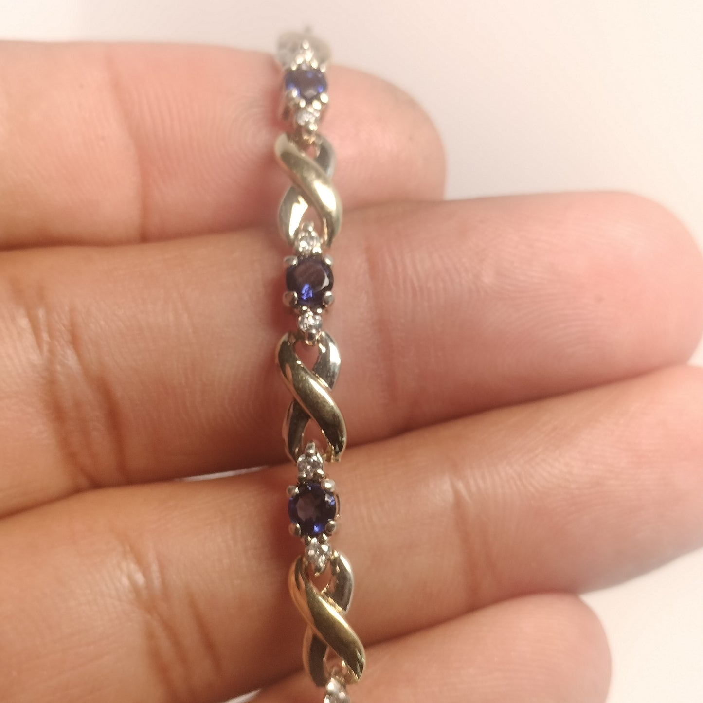 Sterling Silver Sapphire Tennis Bracelet