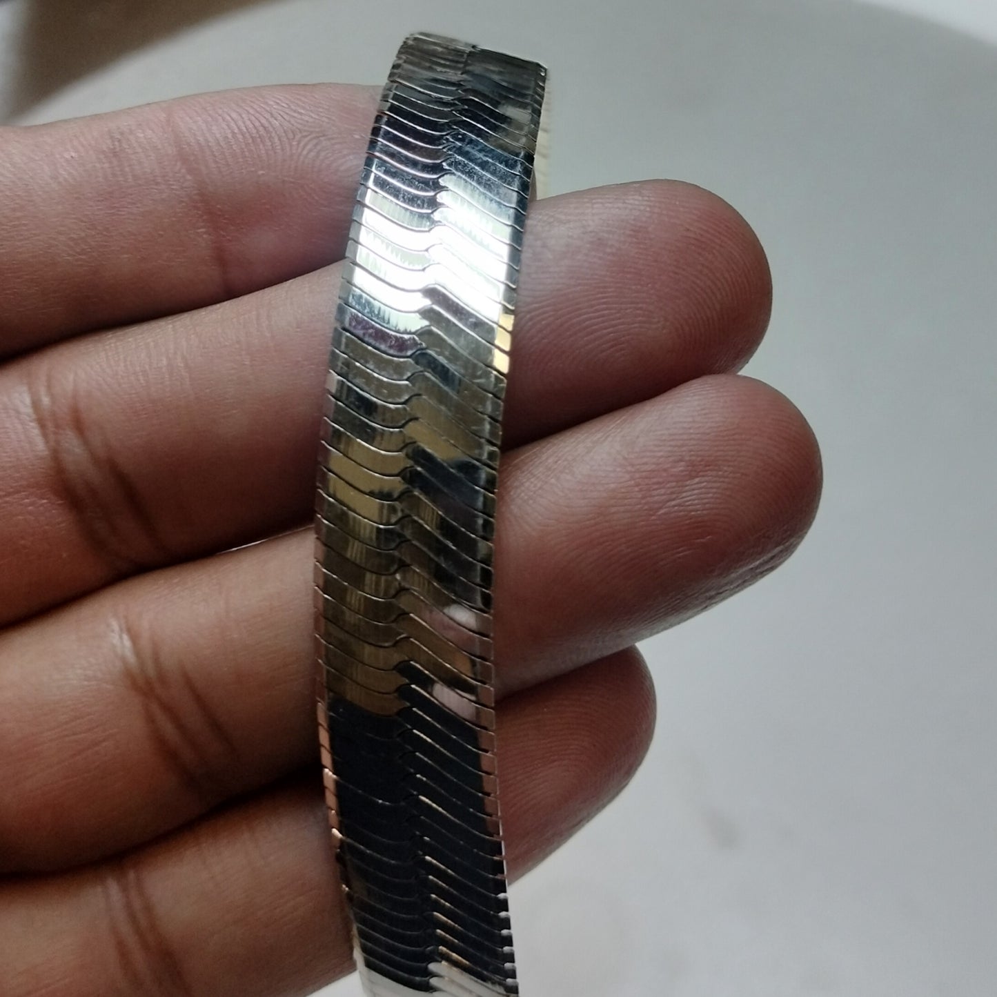 Sterling Silver Herringbone Necklace