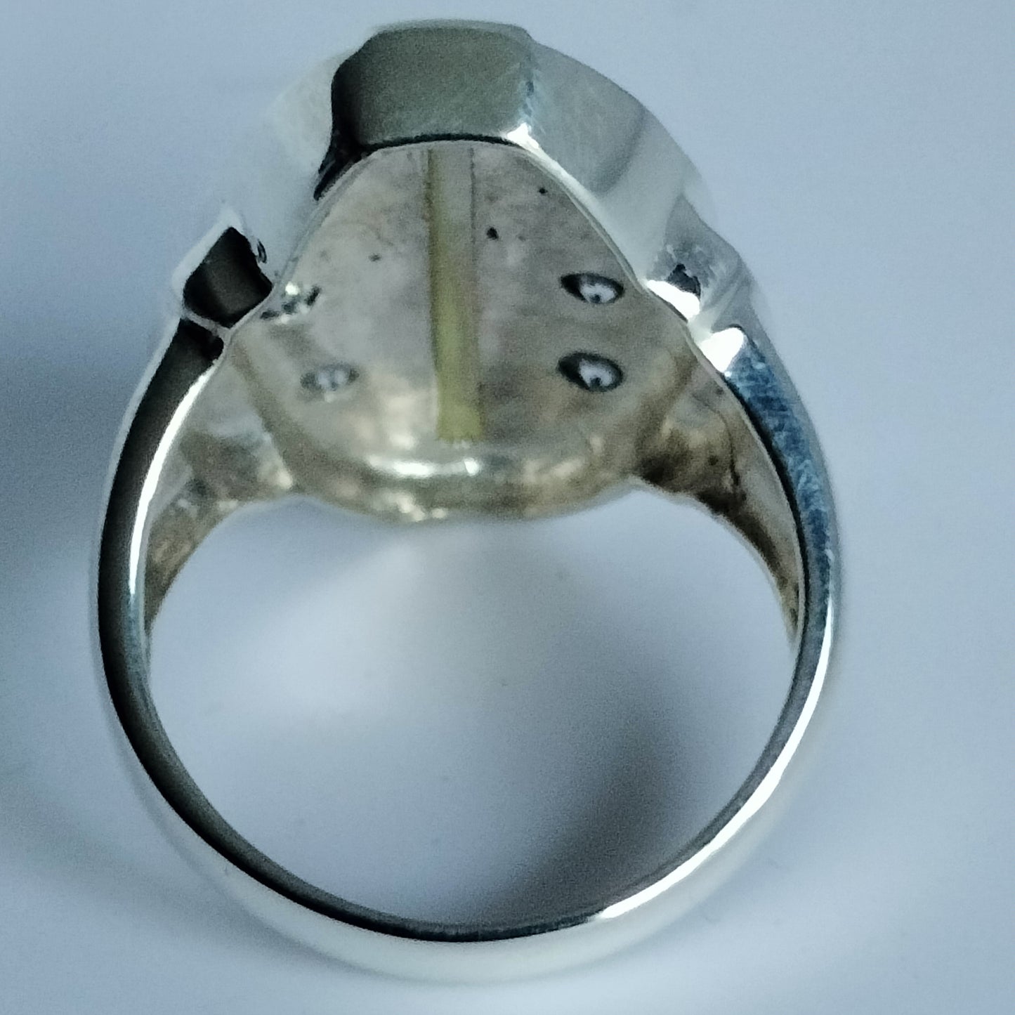 Sterling Silver Mother Of Pearl and Cubic Zirconia Ring