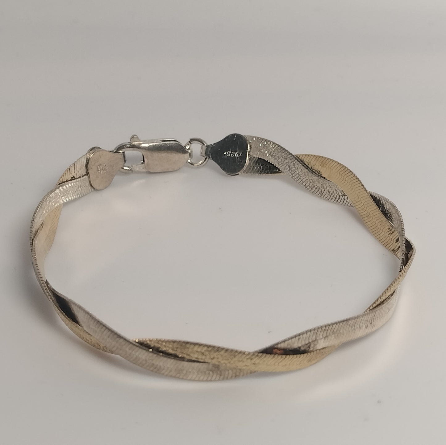 Sterling Silver Braided Herringbone Bracelet