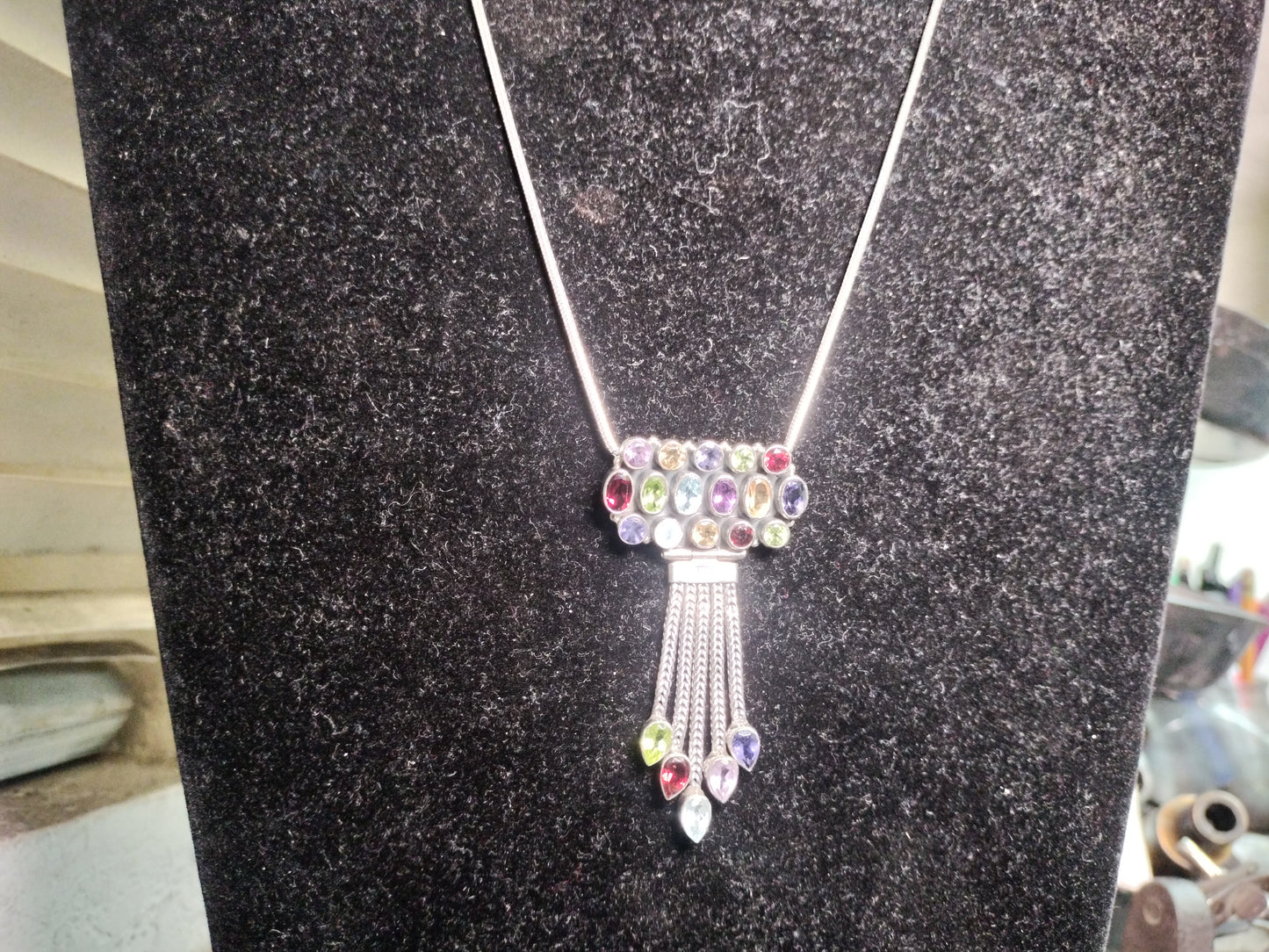 Sterling Silver Gemstone Necklace