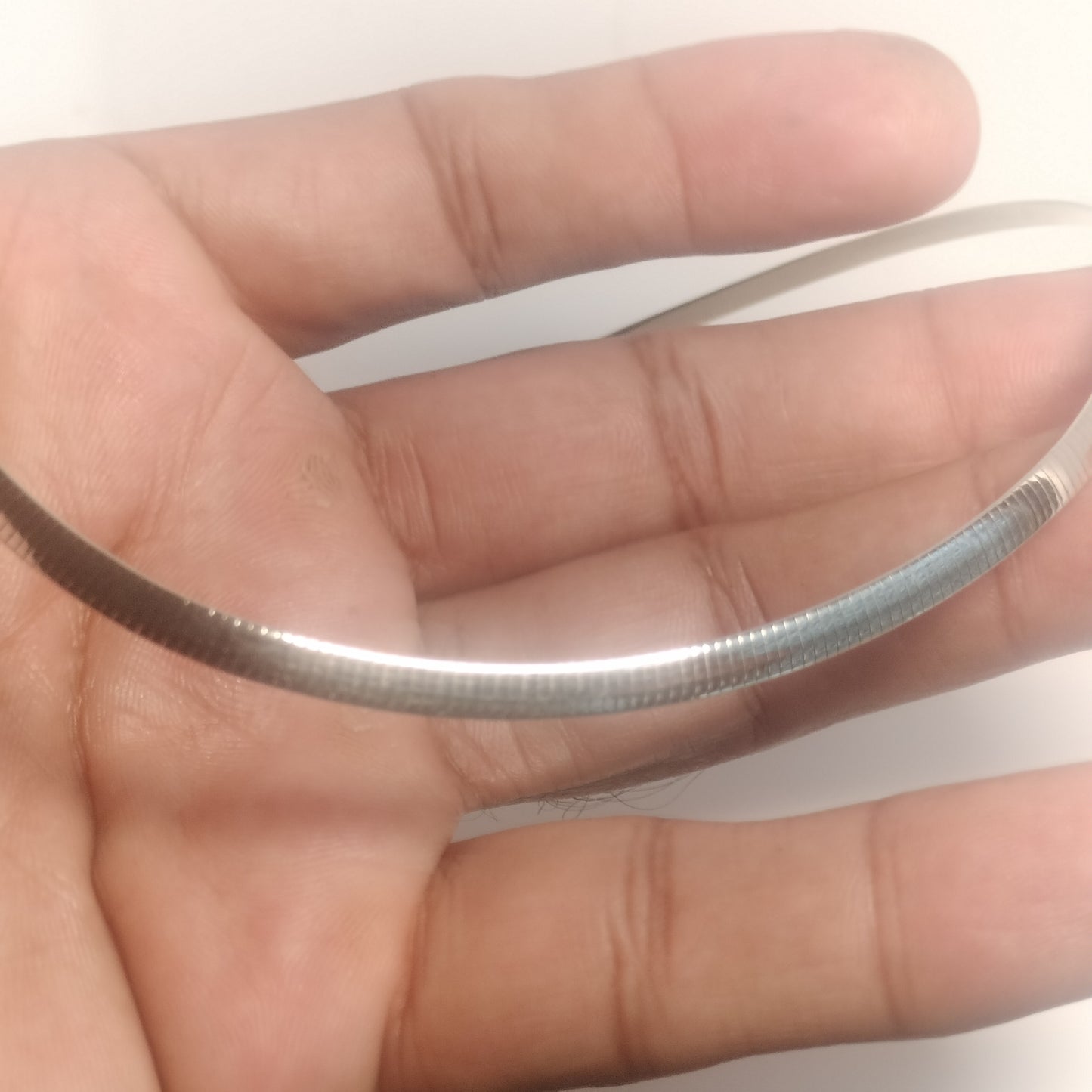 Sterling Silver Gold Plated Reversible Omega Necklace