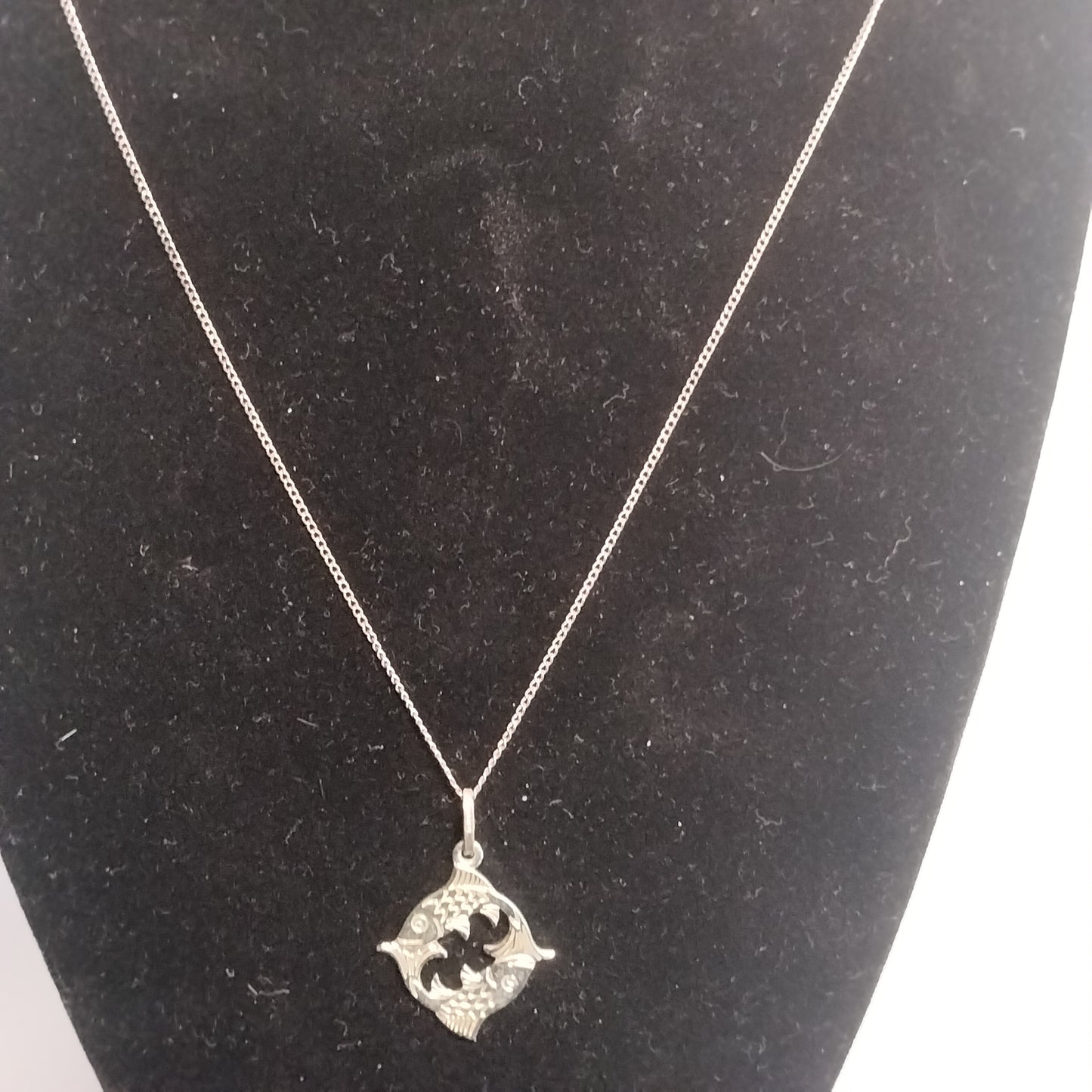 Sterling Silver Fish Pendant and Chain