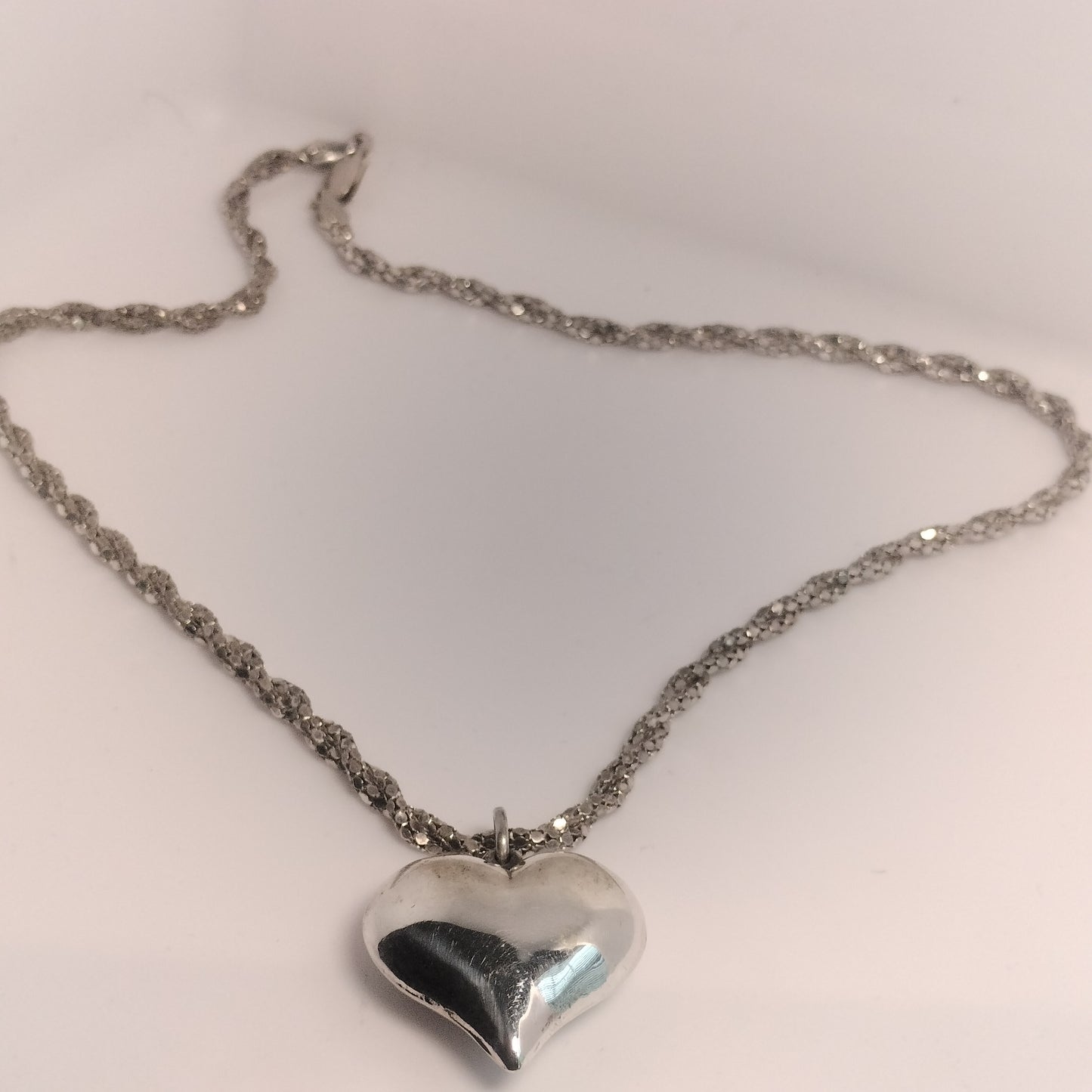 Sterling Silver Heart Pendant and Chain
