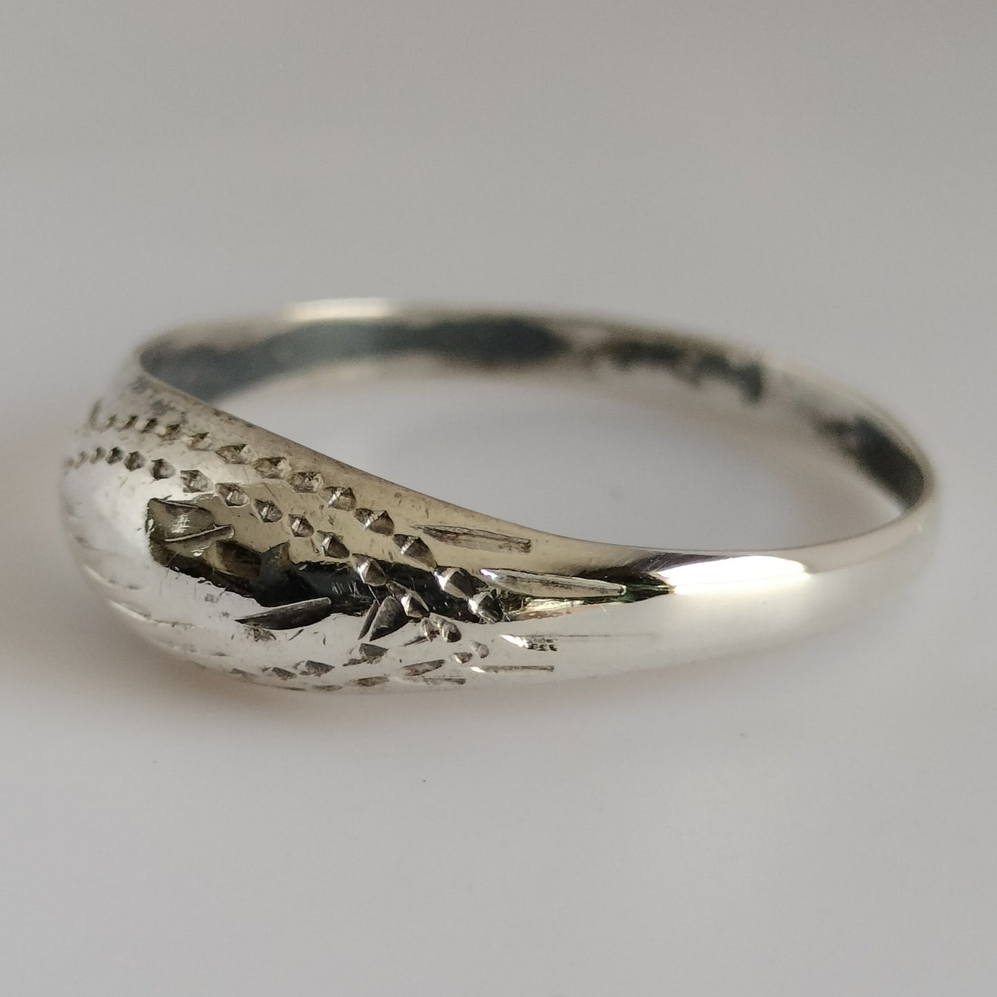 Sterling Silver Engraved Ring