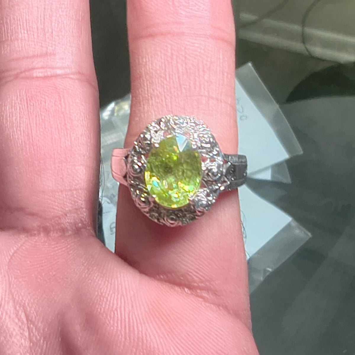 Sterling Silver Sphene Ring