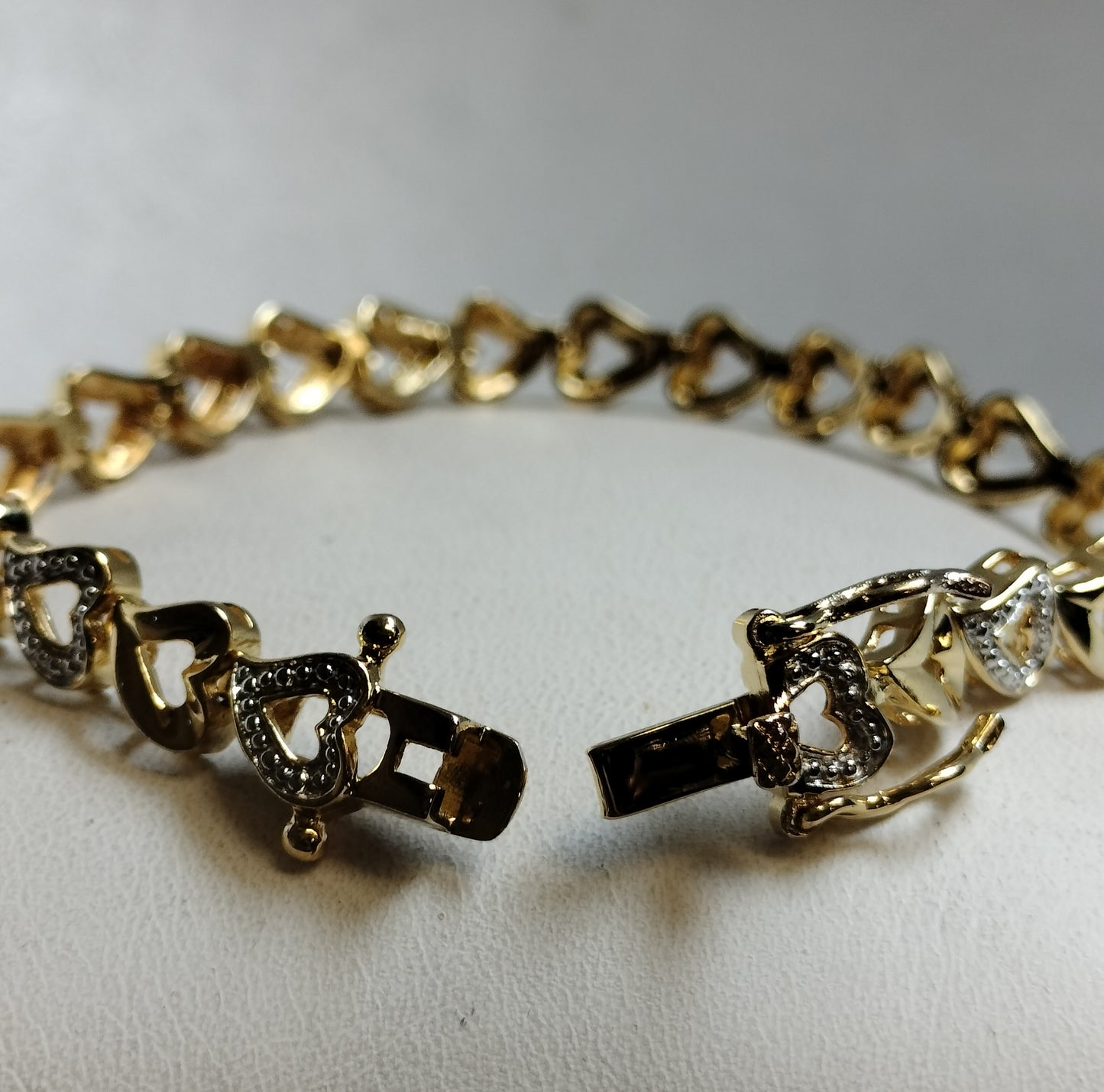 Sterling Silver Gold Plated Diamond Tennis Bracelet