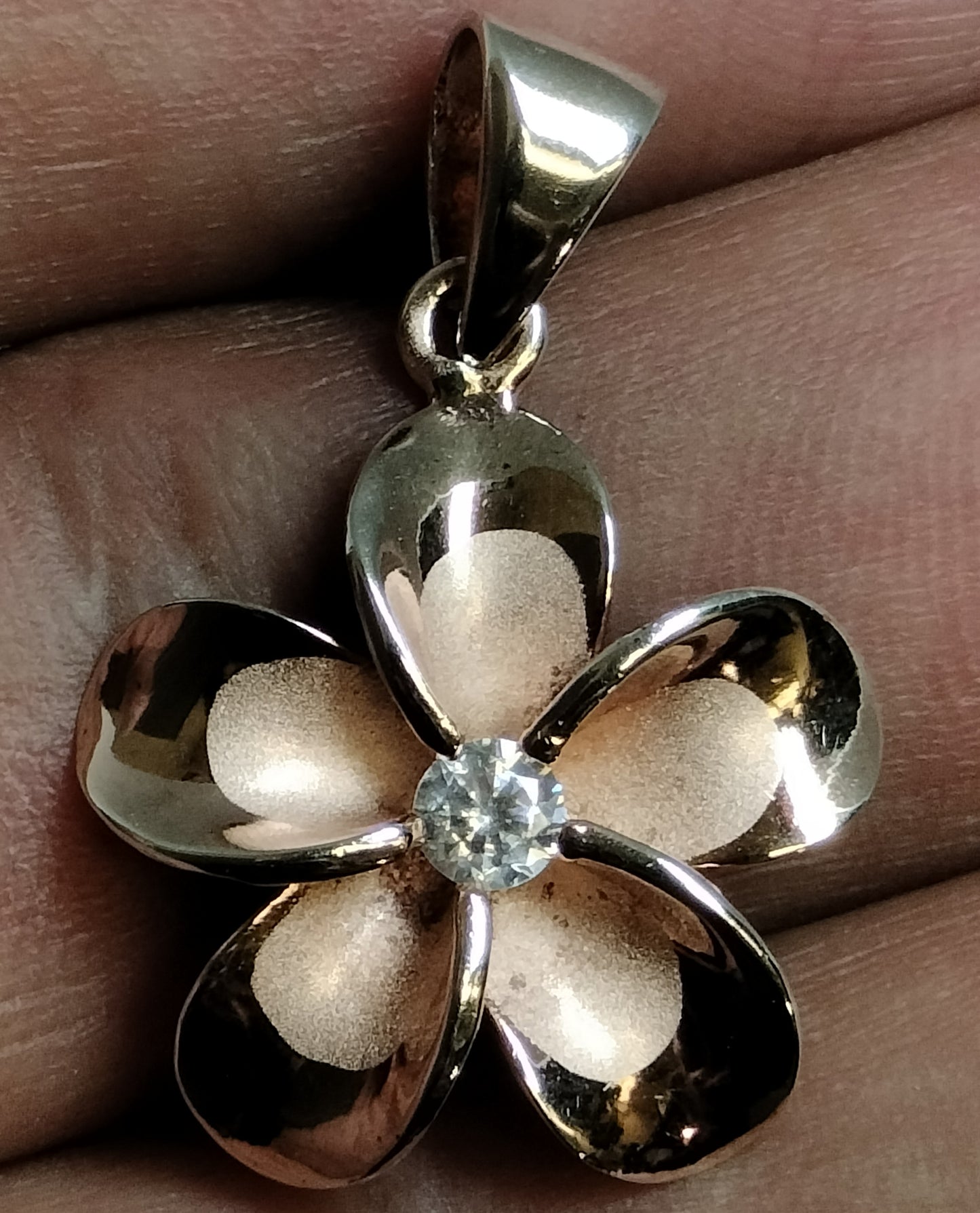 Sterling Silver Rose Gold Plated Cubic Zirconia Pendant