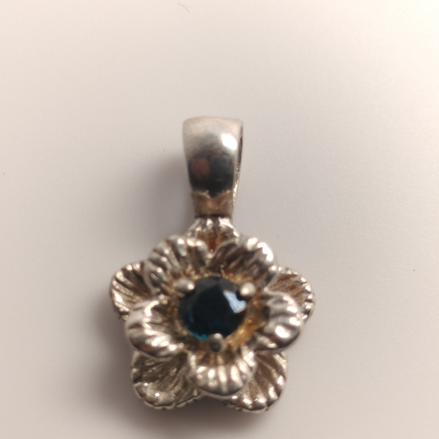 Sterling Silver Sapphire Pendant