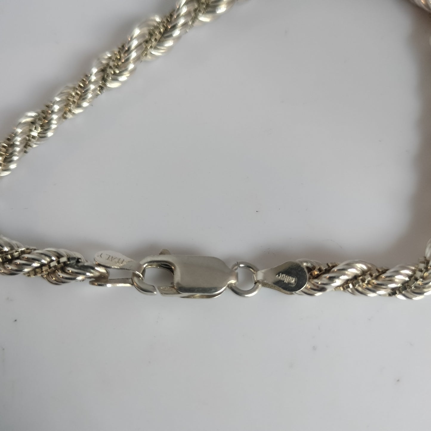 Sterling Silver Rope and Box Bracelet