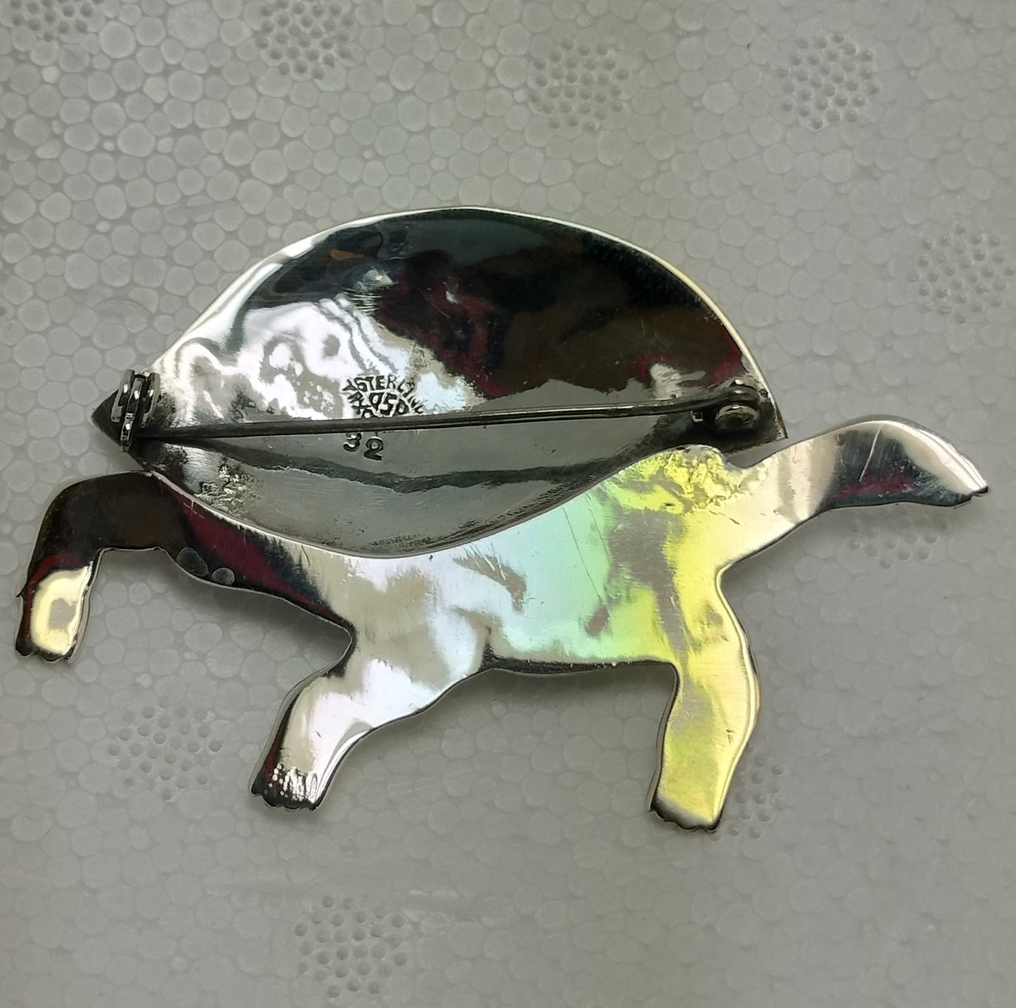 Sterling Silver Tortoise Brooch