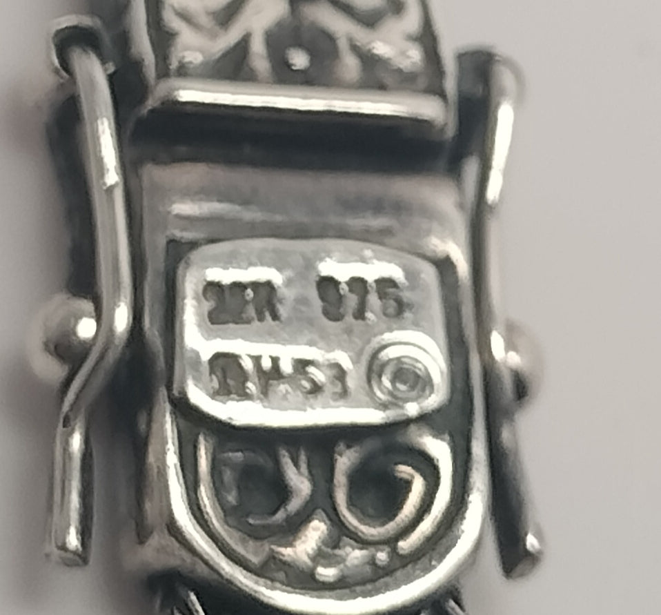 Sterling Silver, 22k Gold and Lapis Bracelet