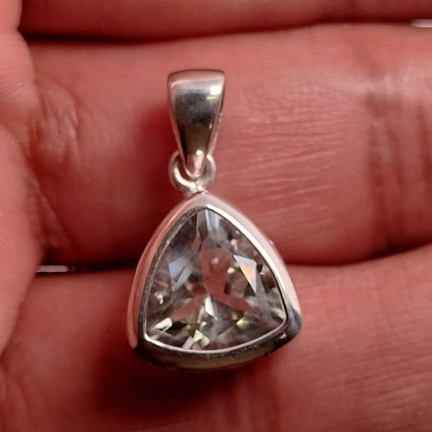 Sterling Silver Praisolite Pendant