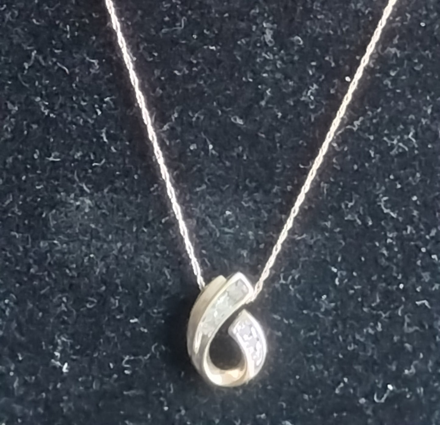 10k Gold Diamond Pendant and Chain
