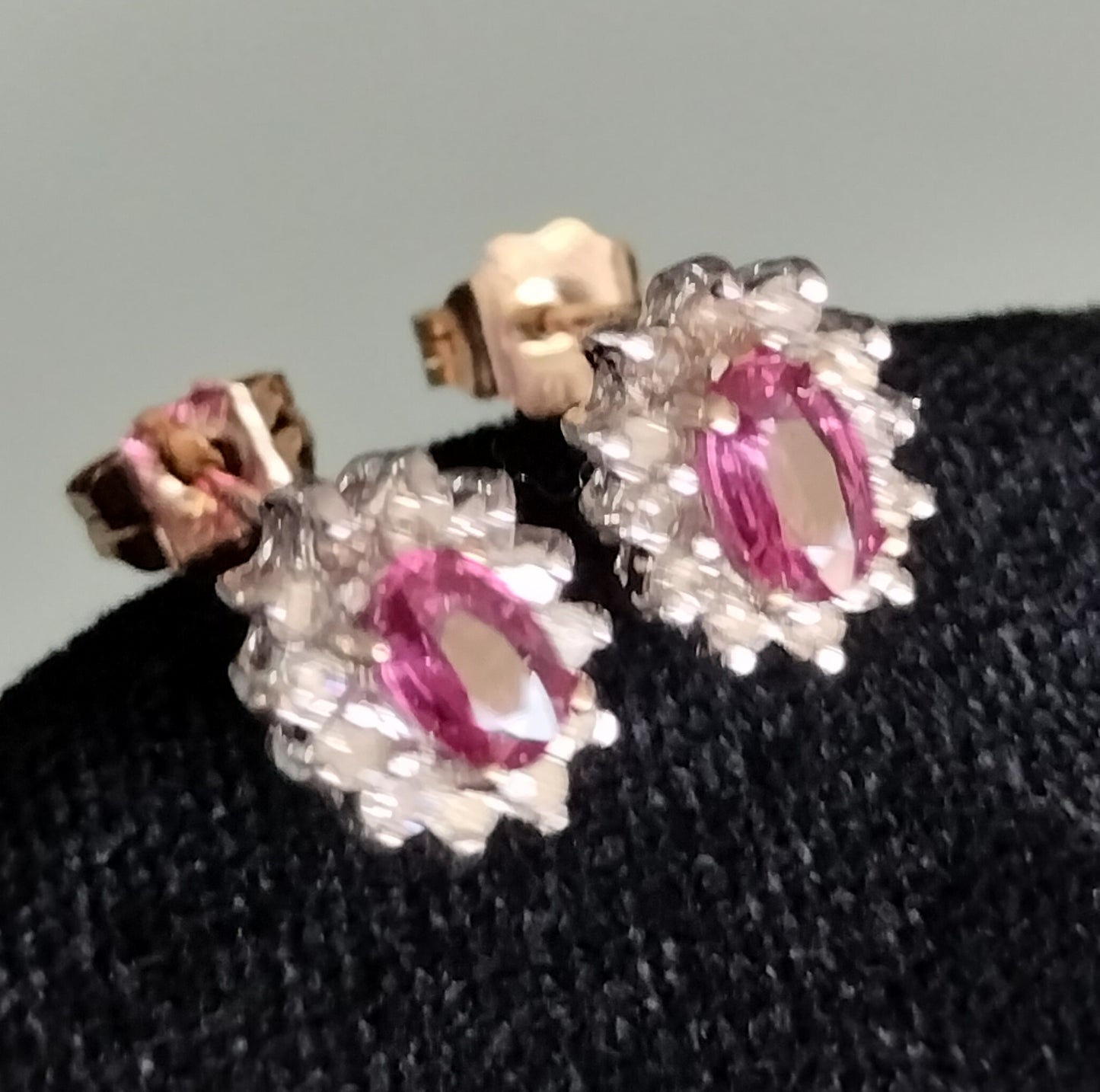 14k Gold Ruby and Diamond Earrings