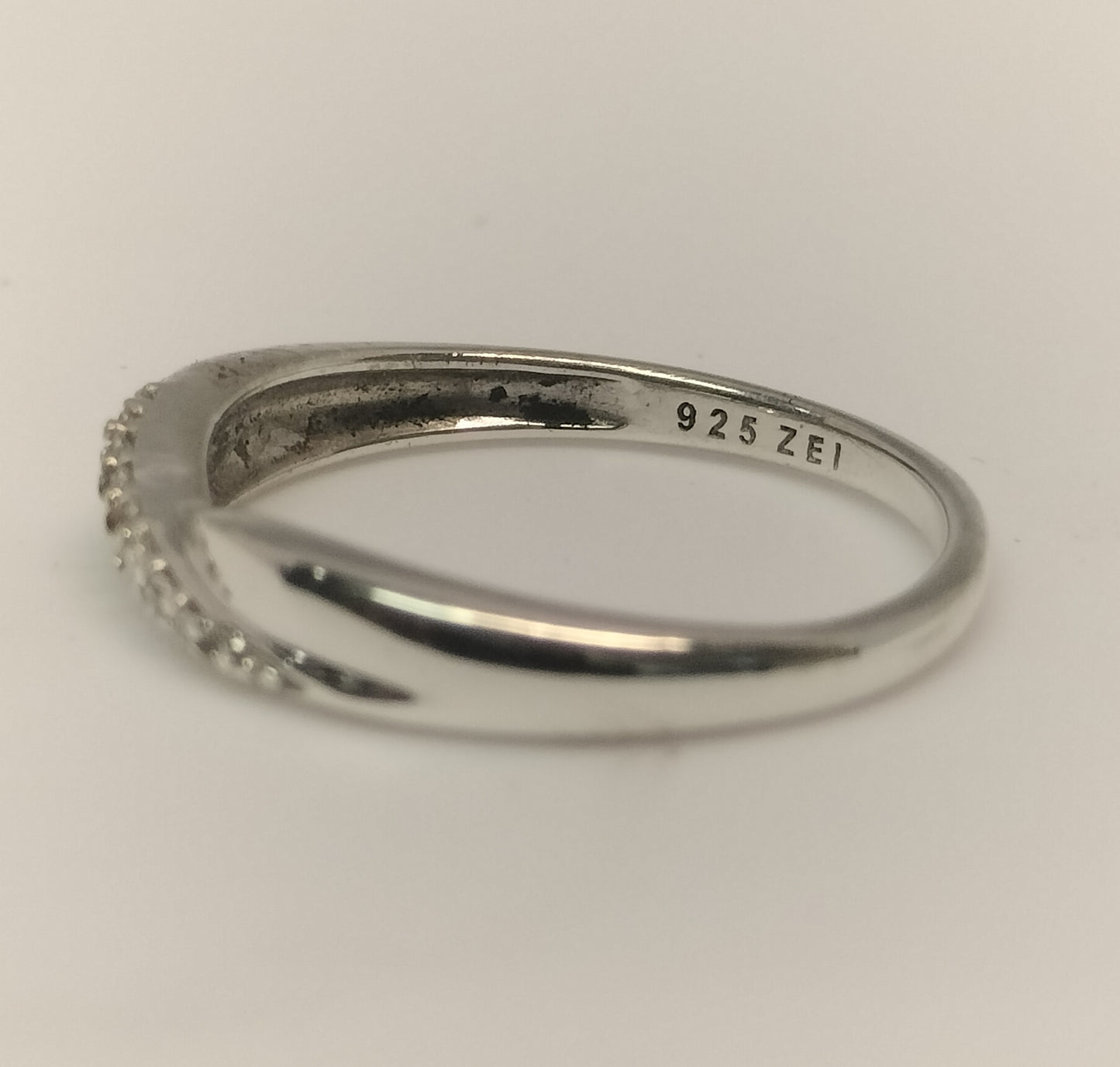 Sterling Silver and Diamond Band