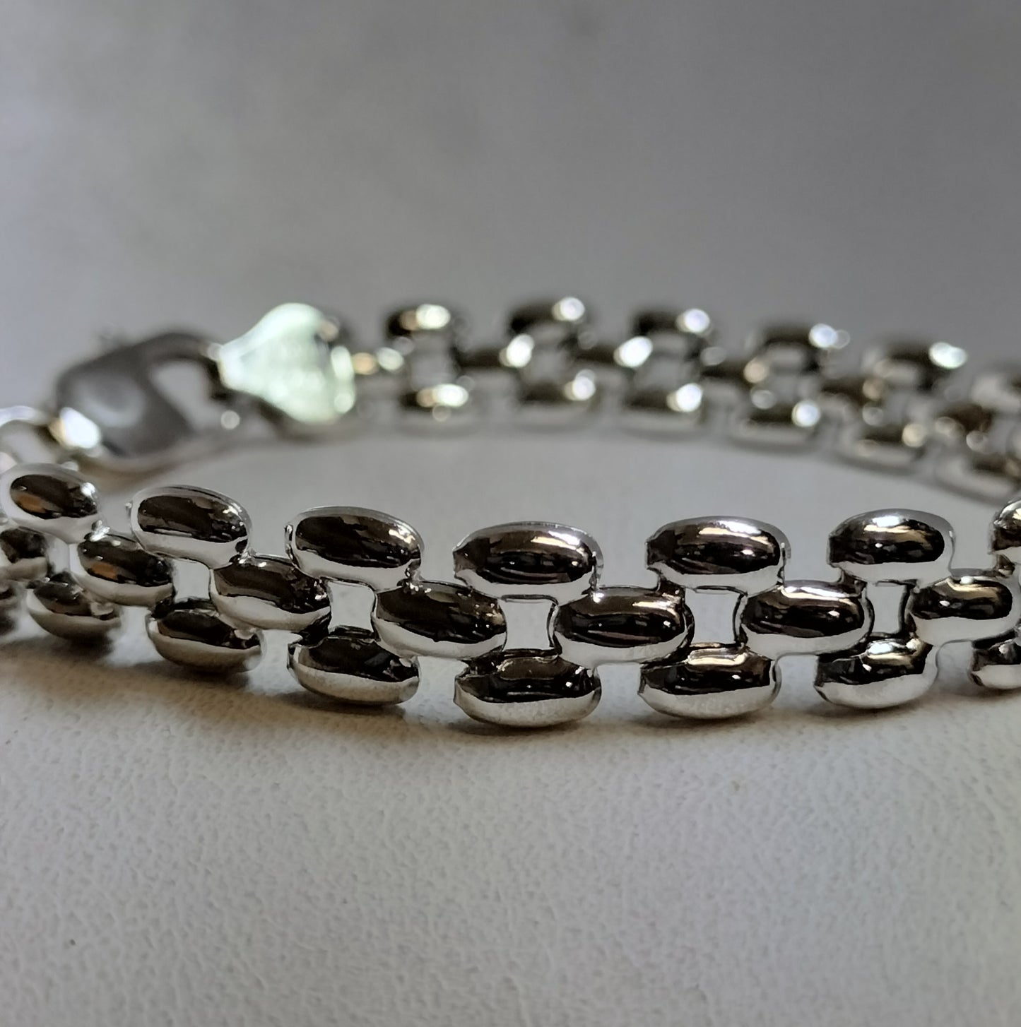 Sterling Silver Brick Link Bracelet