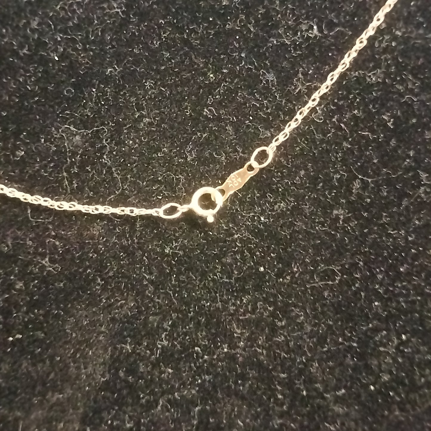 10k Gold Pearl and Diamond Pendant and Chain