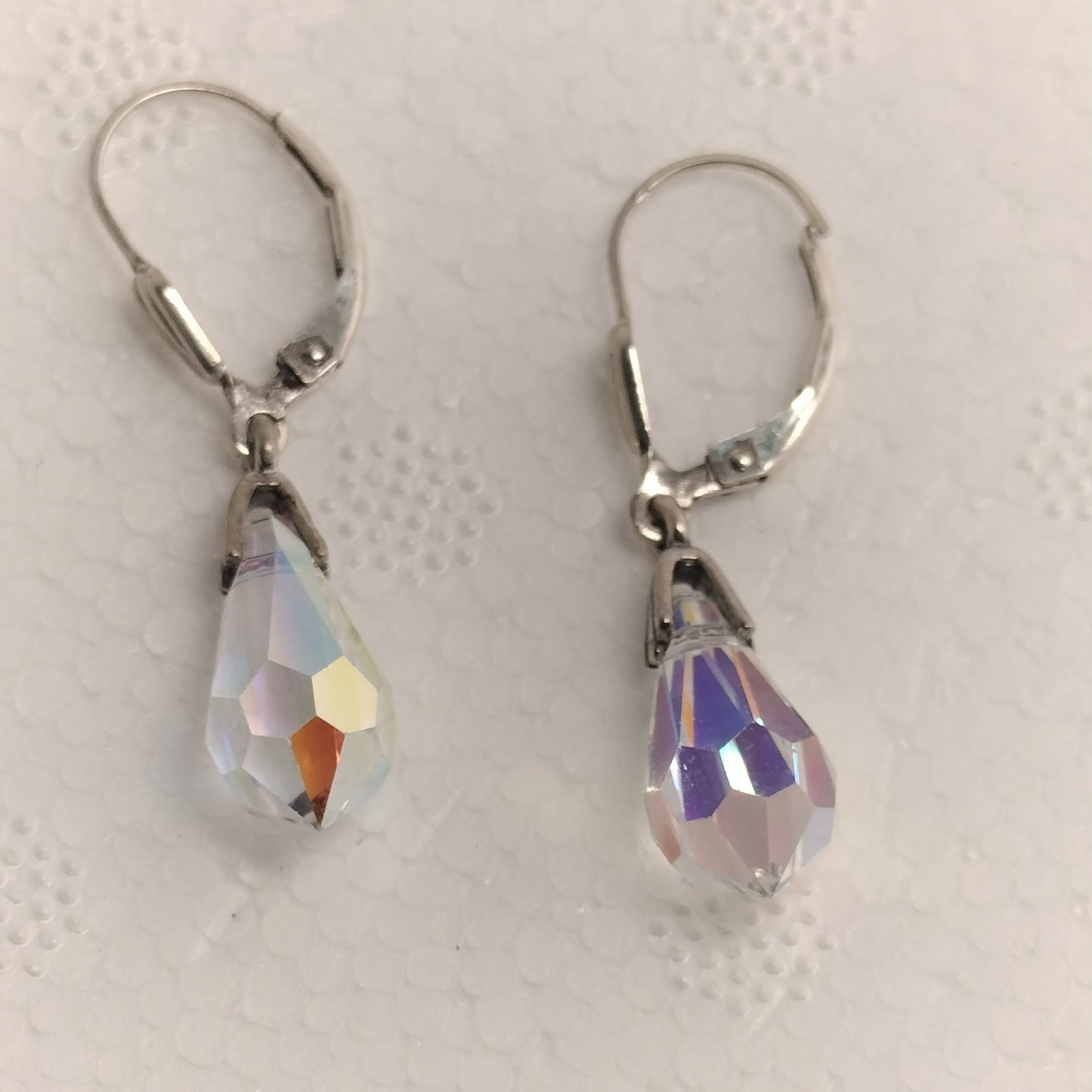 Sterling Silver Leaded Crystal Earrings