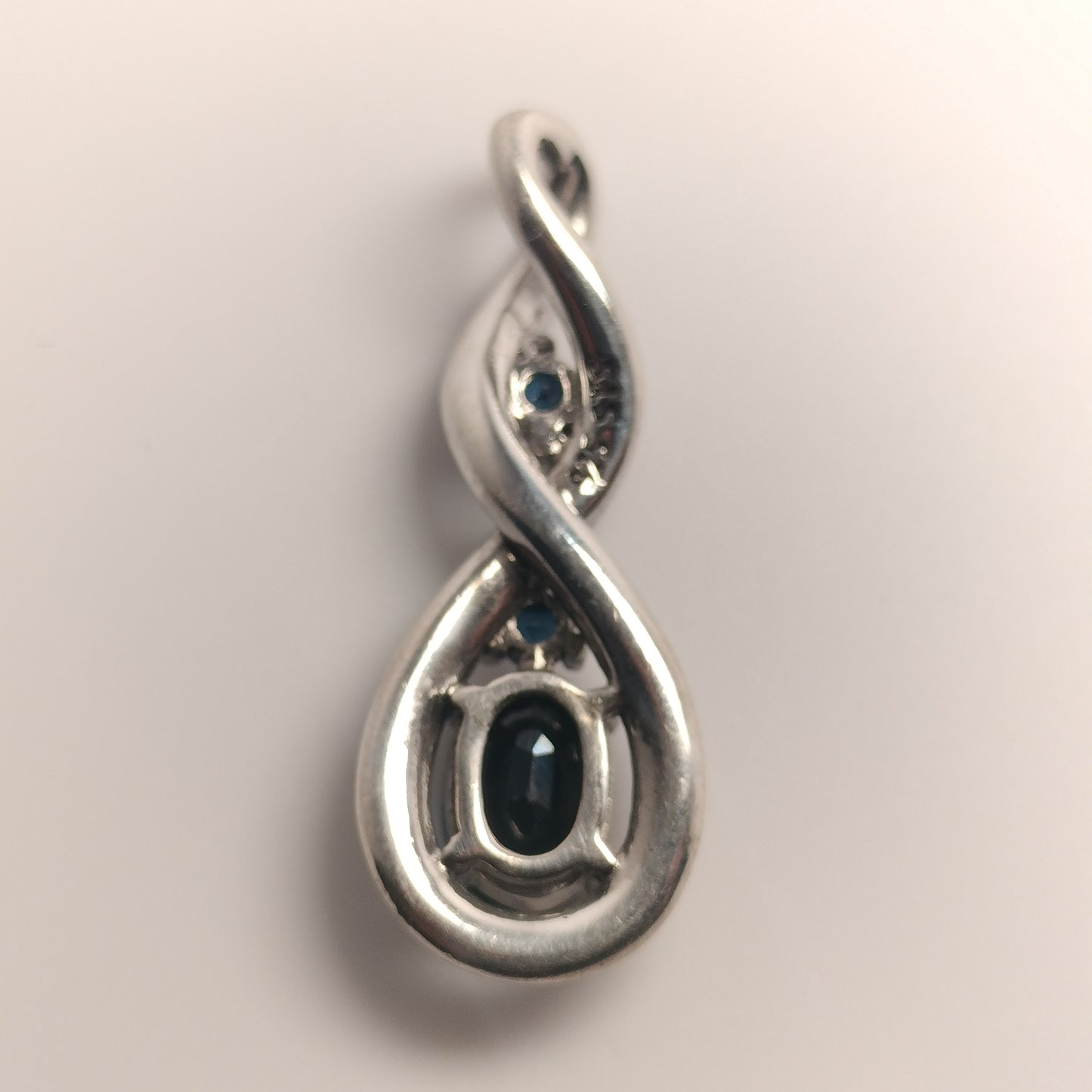 Sterling Silver Blue Sapphire Pendant